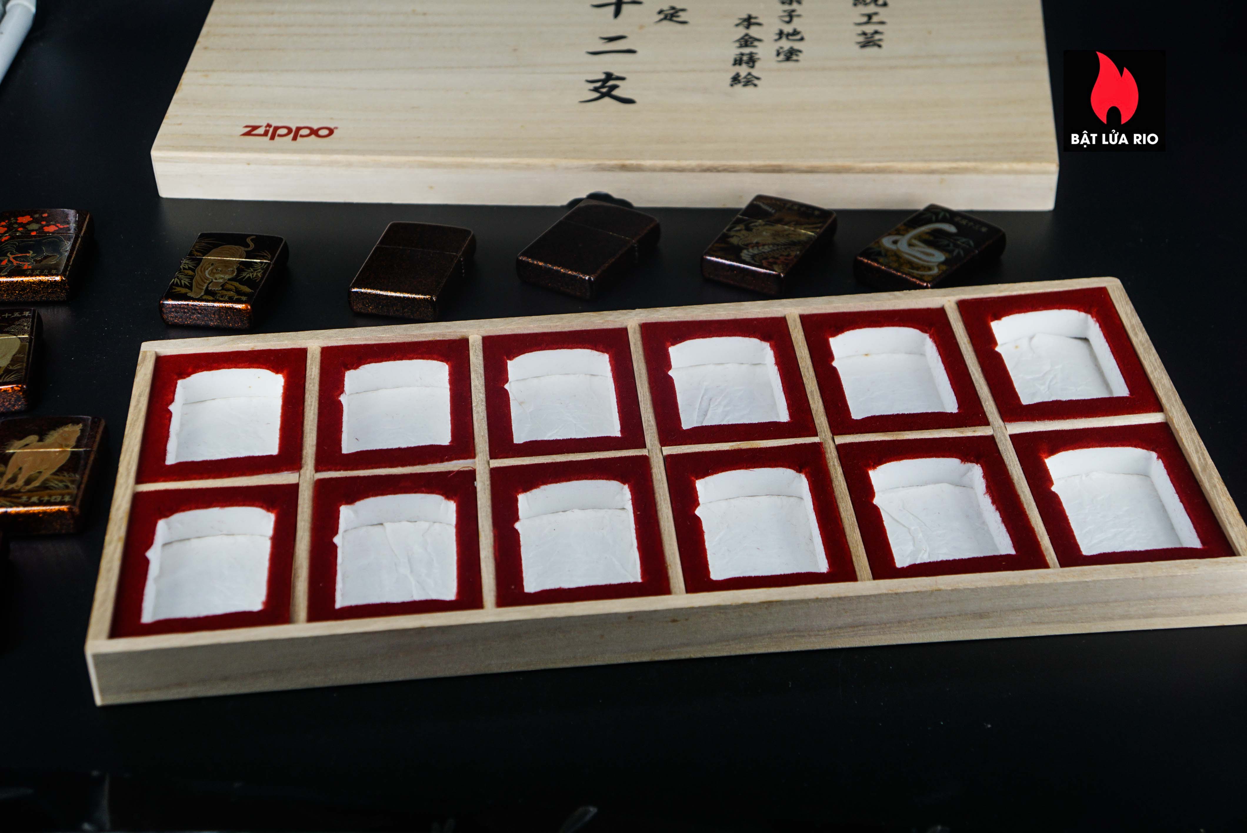 Zippo Set 1999-2006 – Japan Zodiac Set – 12 Con Giáp Châu Á – Nashiji-nuri Sơn Mài Makie Thủ Công Truyền Thống Nhật Bản 40