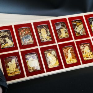 Zippo Set 1999-2006 – Japan Zodiac Set – 12 Con Giáp Châu Á – Nashiji-nuri Sơn Mài Makie Thủ Công Truyền Thống Nhật Bản 88