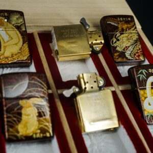 Zippo Set 1999-2006 – Japan Zodiac Set – 12 Con Giáp Châu Á – Nashiji-nuri Sơn Mài Makie Thủ Công Truyền Thống Nhật Bản 9