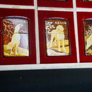 Zippo Set 1999-2006 – Japan Zodiac Set – 12 Con Giáp Châu Á – Nashiji-nuri Sơn Mài Makie Thủ Công Truyền Thống Nhật Bản 90