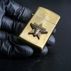 Zippo Slim La Mã 1991 – Đồng Nguyên Khối – Marlboro Longhorns – CS 1