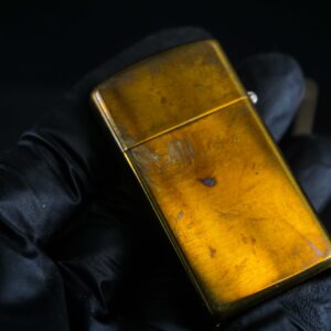 Zippo Slim La Mã 1991 – Đồng Nguyên Khối – Marlboro Longhorns – CS 10