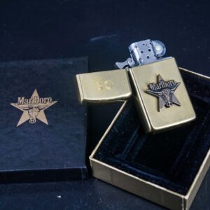 Zippo Slim La Mã 1991 – Đồng Nguyên Khối – Marlboro Longhorns – CS 13