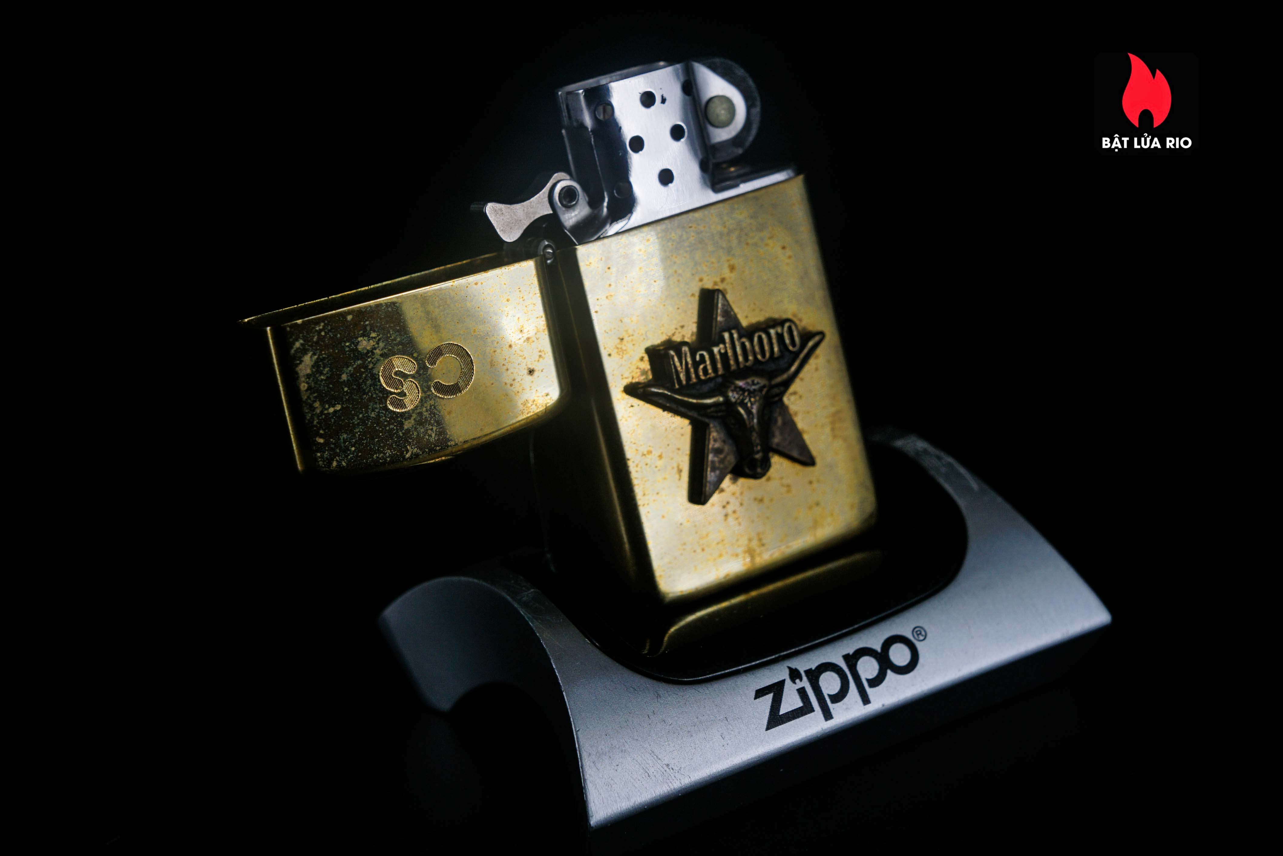 Zippo Slim La Mã 1991 – Đồng Nguyên Khối – Marlboro Longhorns – CS 39 Zippo Slim La Mã 1991 – Đồng Nguyên Khối – Marlboro Longhorns – CS 6