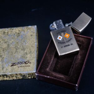 Zippo Slim Xưa 1976 – Gold Plate Golden Elegance – U.S Army Signal Corps 15