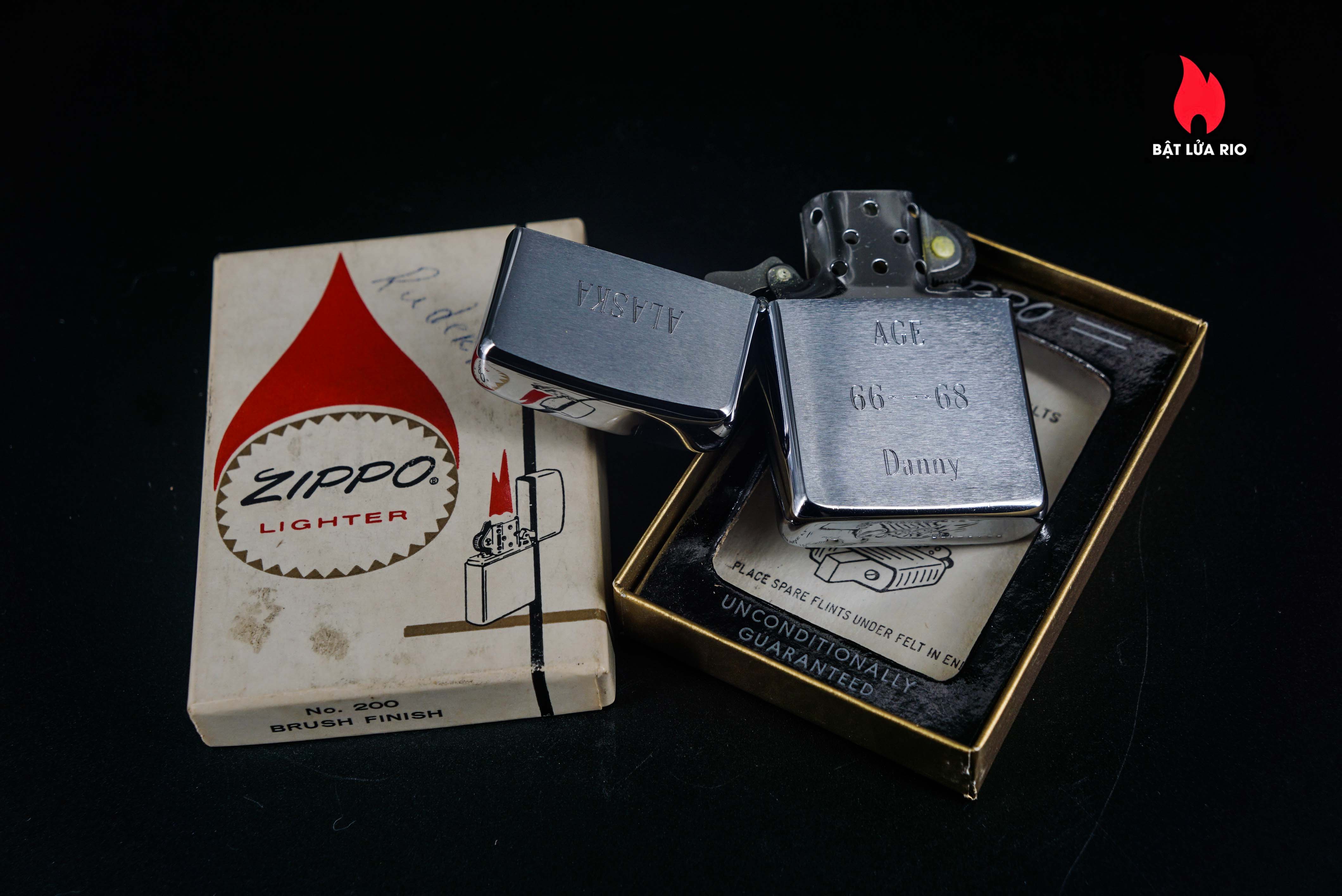 Zippo Xưa 1967 – Brushed Chrome – Alaska 66-68 Danny 14