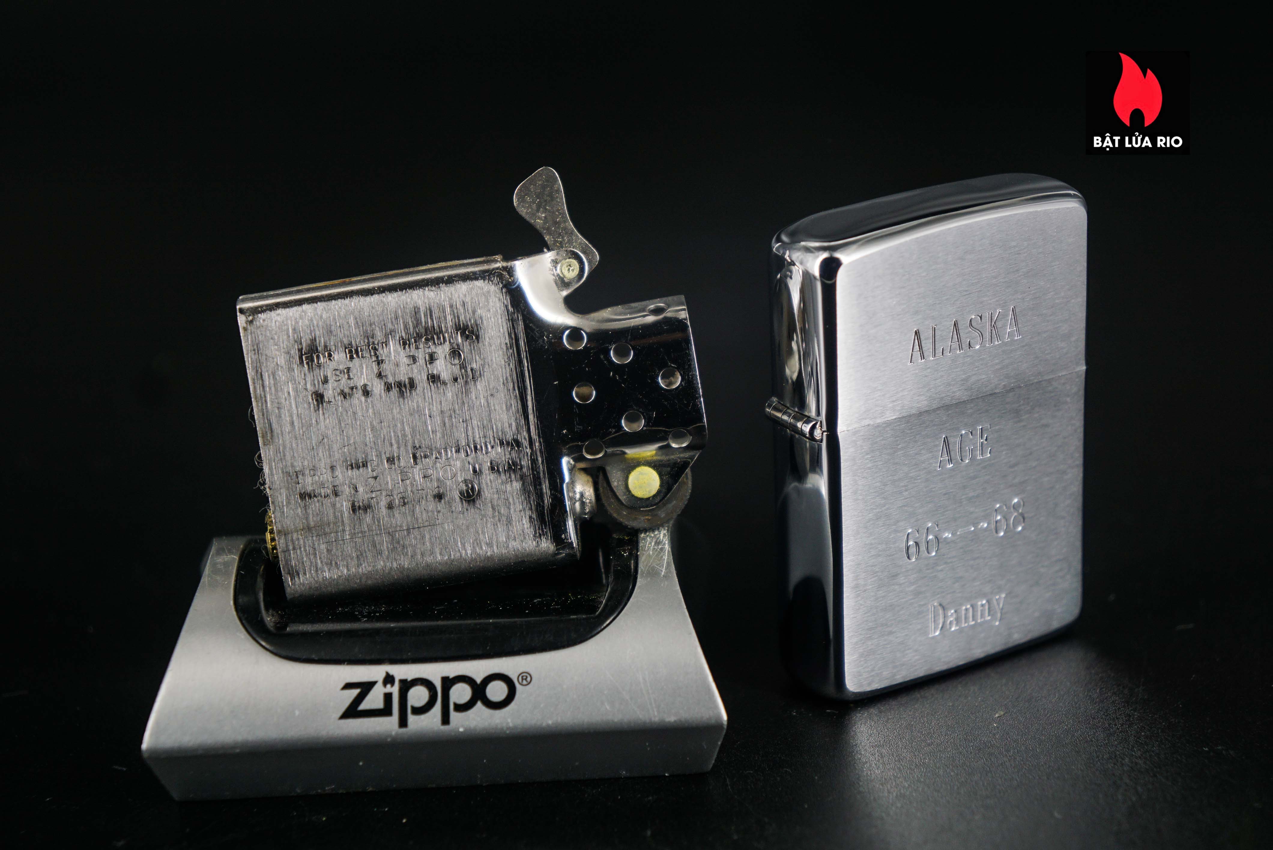 Zippo Xưa 1967 – Brushed Chrome – Alaska 66-68 Danny 8