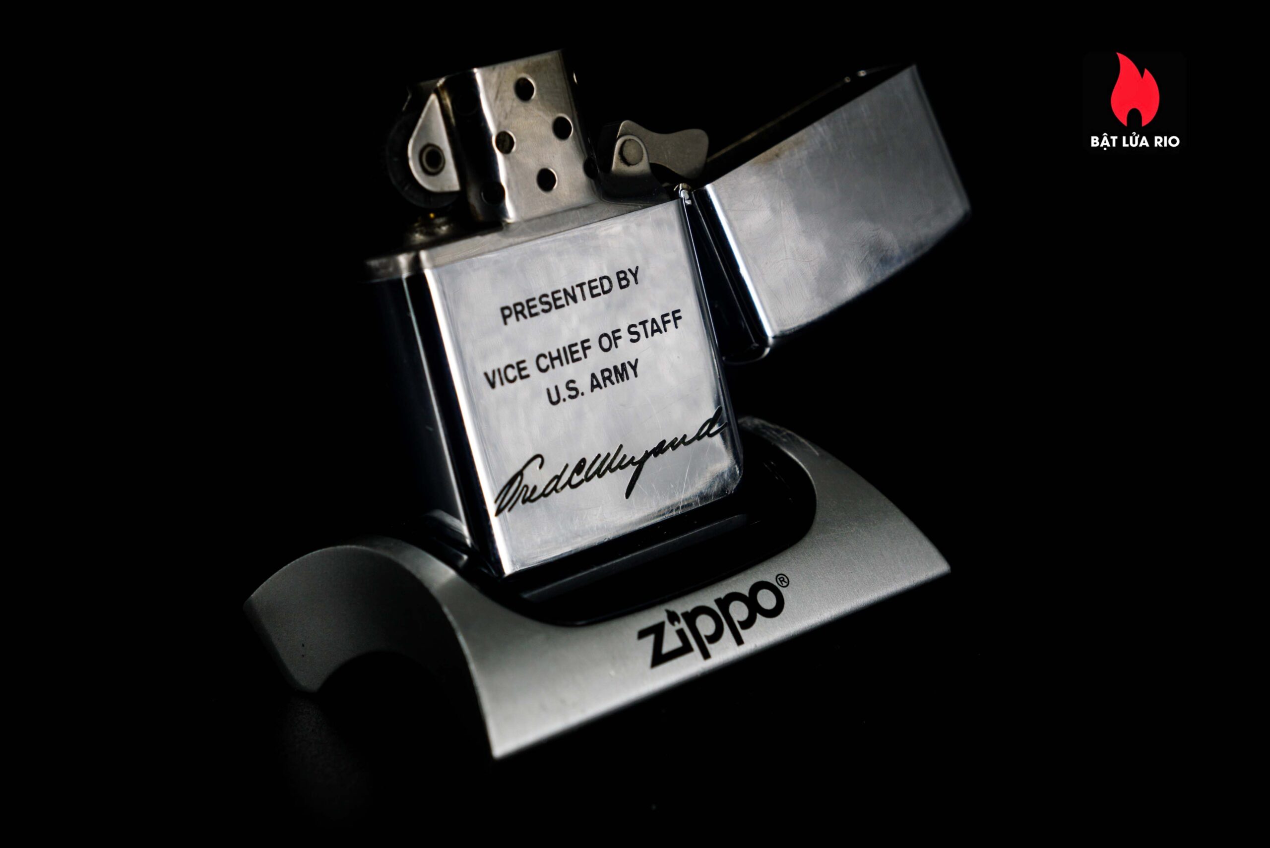Zippo Xưa 1973 – Presented By Vice Chief Of Staff Us Army – Frederick C. Weyand 6