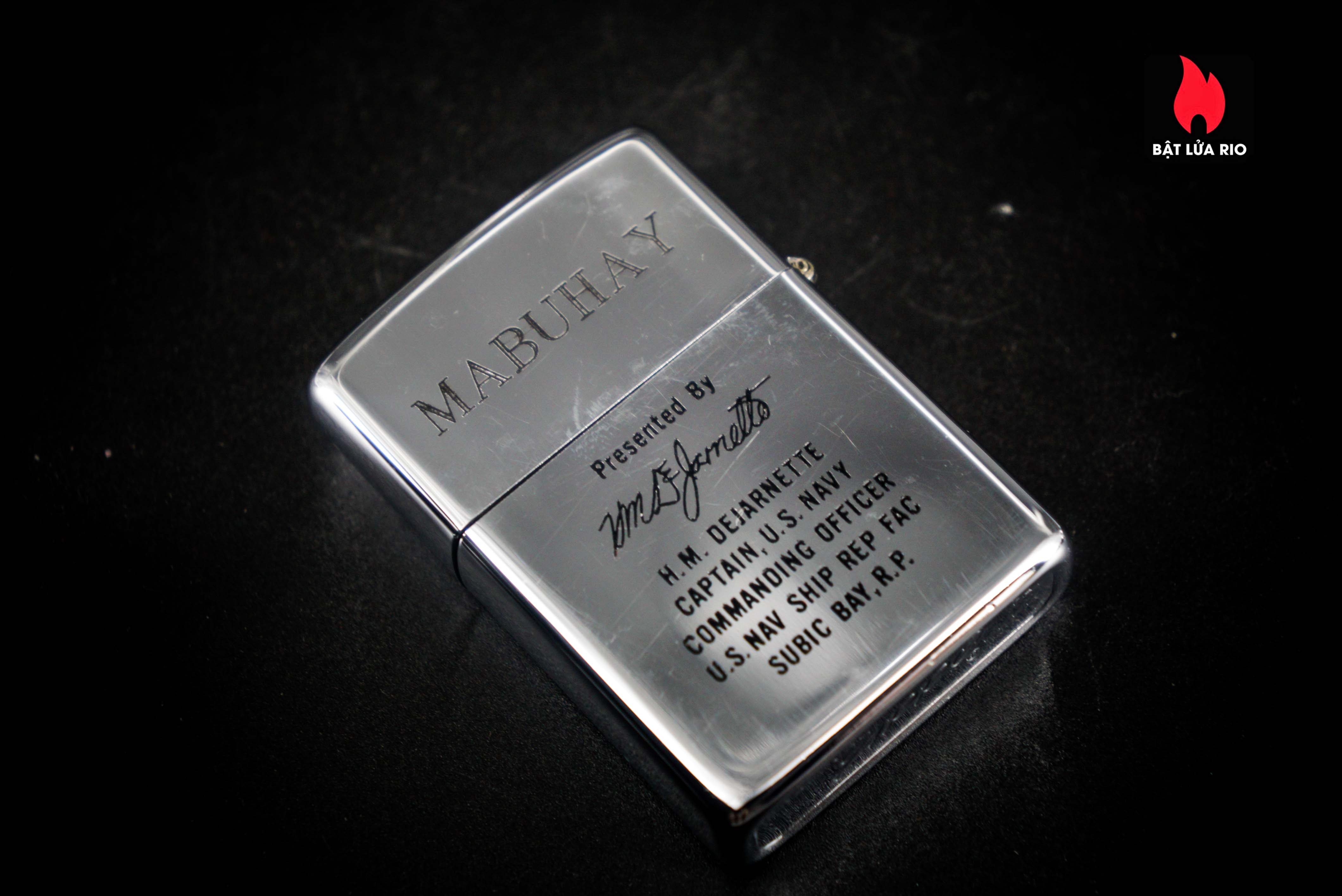 Zippo Xưa 1974 – Us Naval Ship Repair Facility – H.M.Dejarnette Captian 14