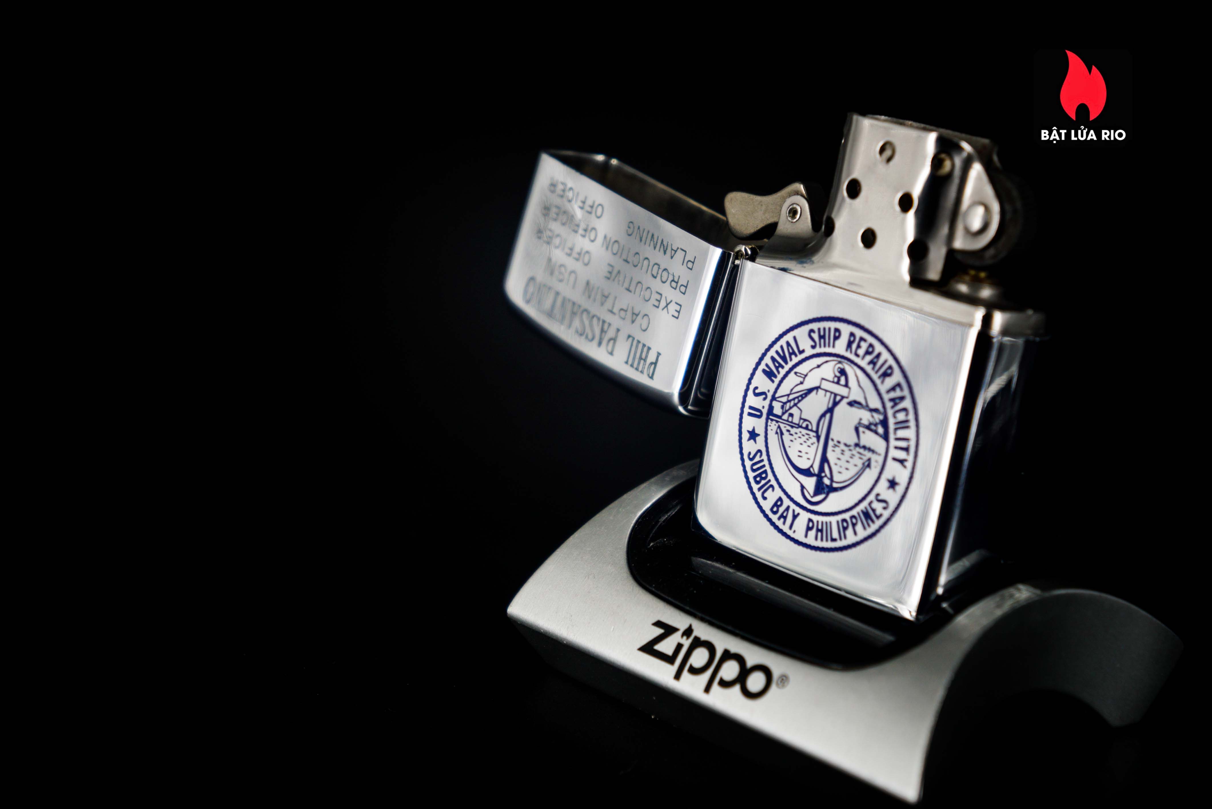 Zippo Xưa 1974 – Us Naval Ship Repair Facility – H.M.Dejarnette Captian 8