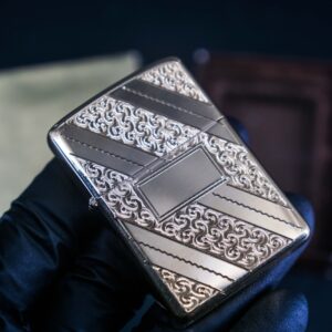 Zippo Xưa 1976 – Gold Plate Golden Elegance – Diagonal Swirl 19