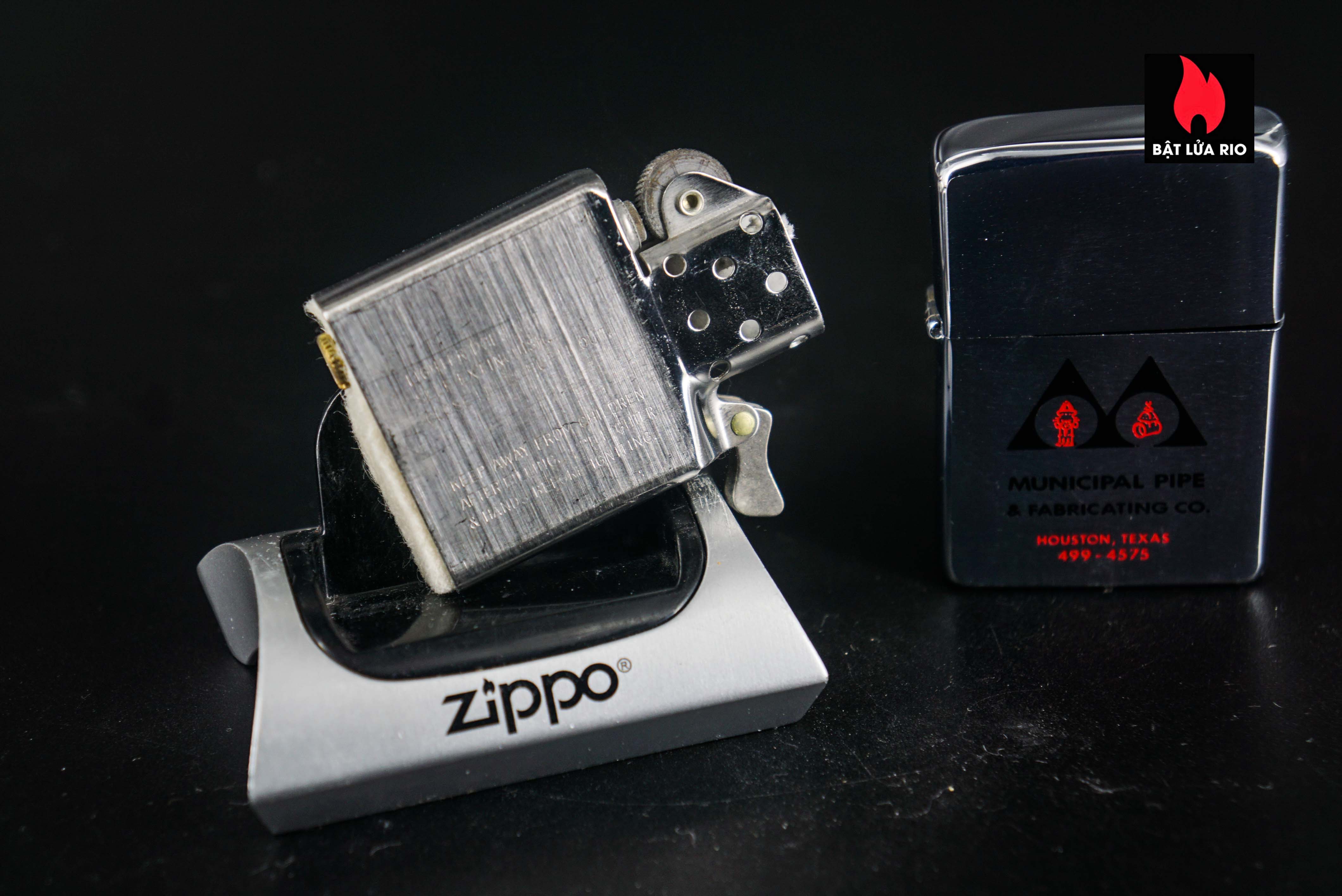 Zippo Xưa 1979 – Brushed Chrome – Municipal Pipe & Fabricating 10