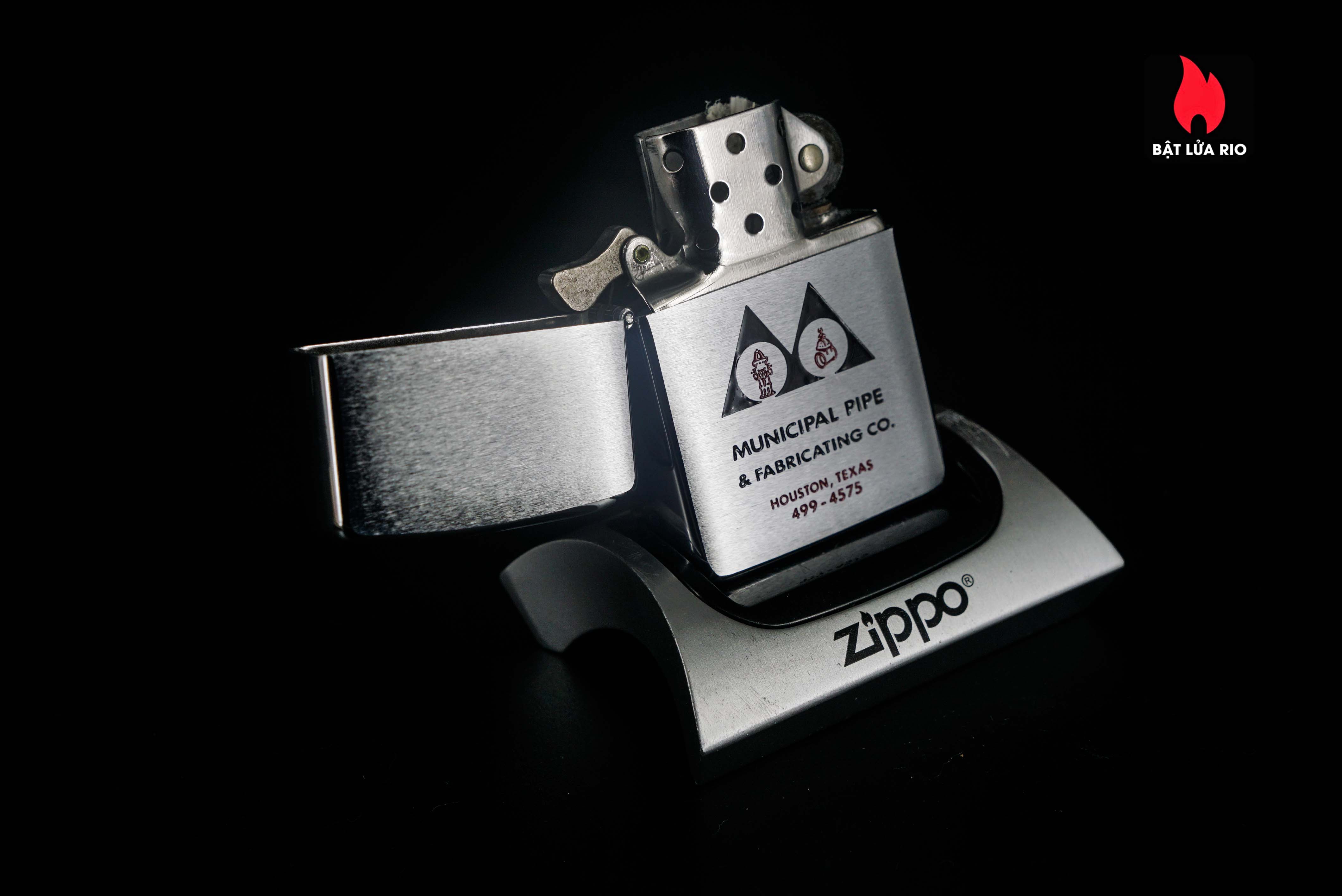 Zippo Xưa 1979 – Brushed Chrome – Municipal Pipe & Fabricating 13