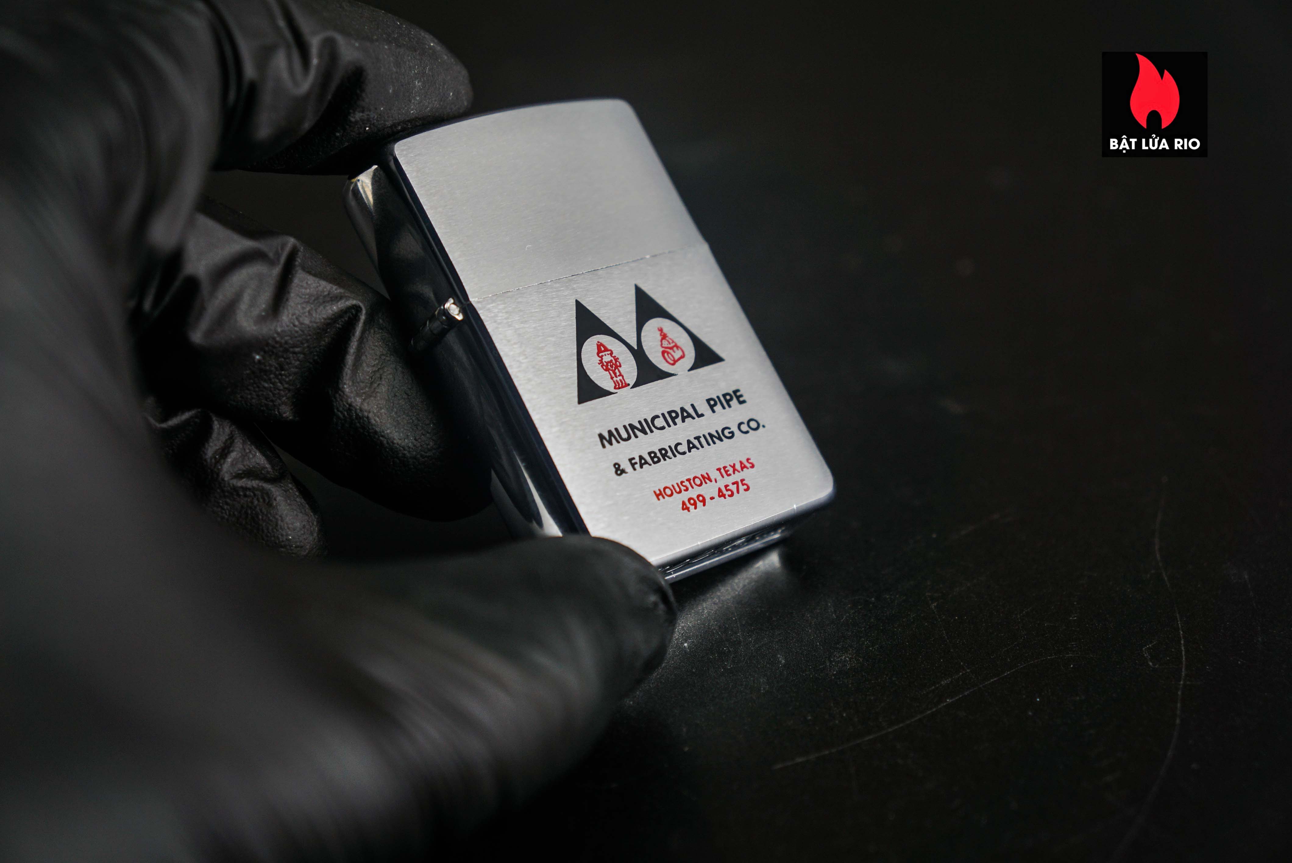 Zippo Xưa 1979 – Brushed Chrome – Municipal Pipe & Fabricating 3