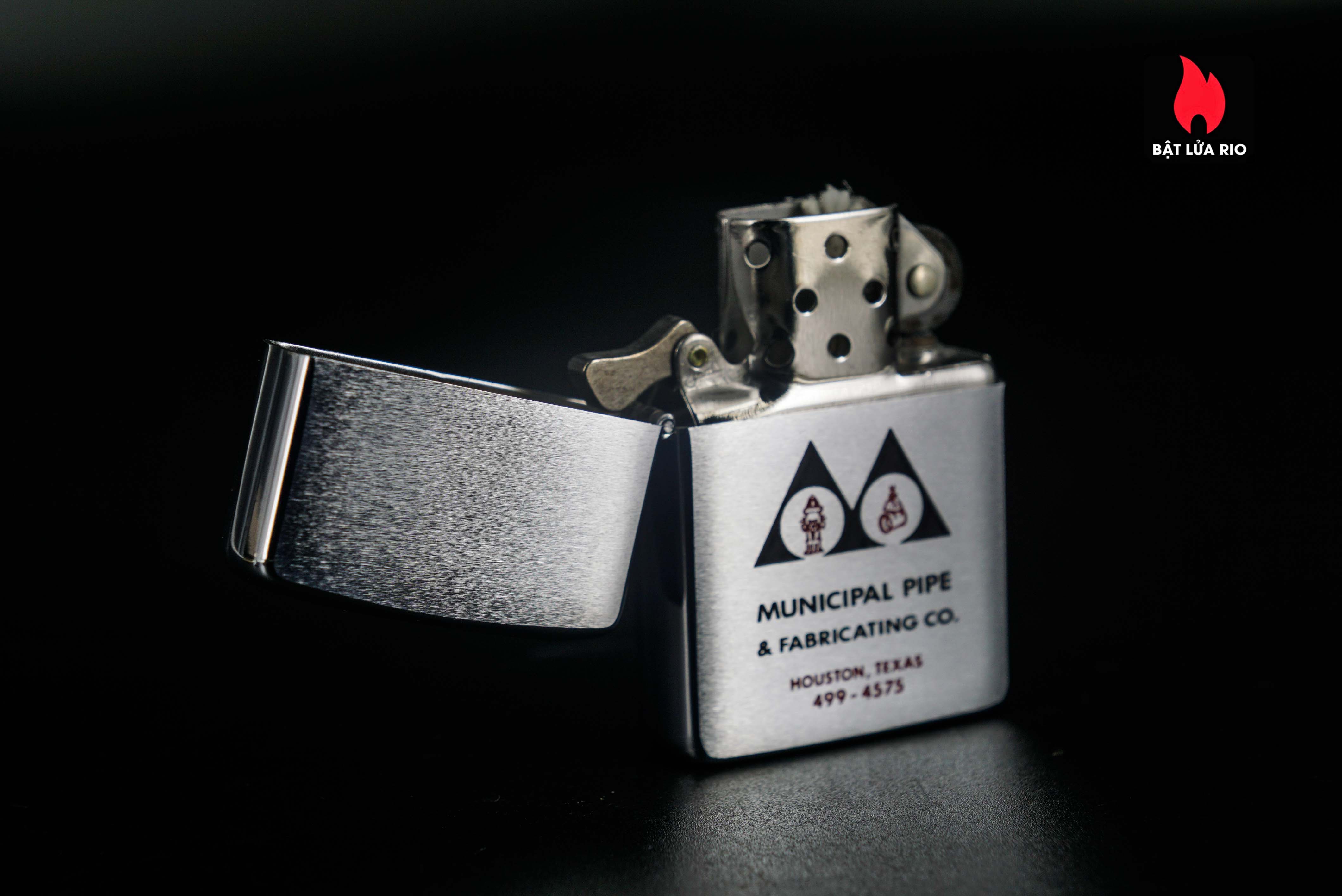 Zippo Xưa 1979 – Brushed Chrome – Municipal Pipe & Fabricating 2