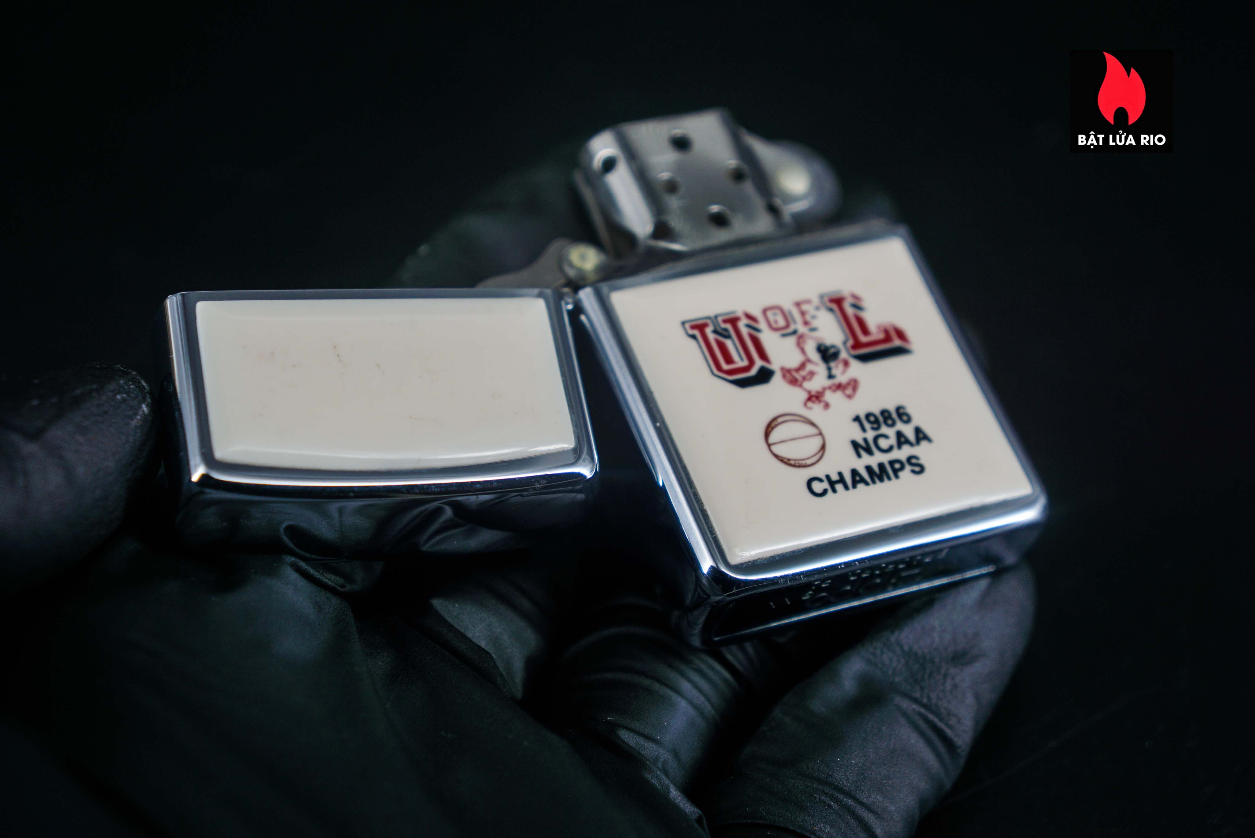 Zippo Xưa 1985 – Zippo Ultralite – U OF L NACC Champs 2