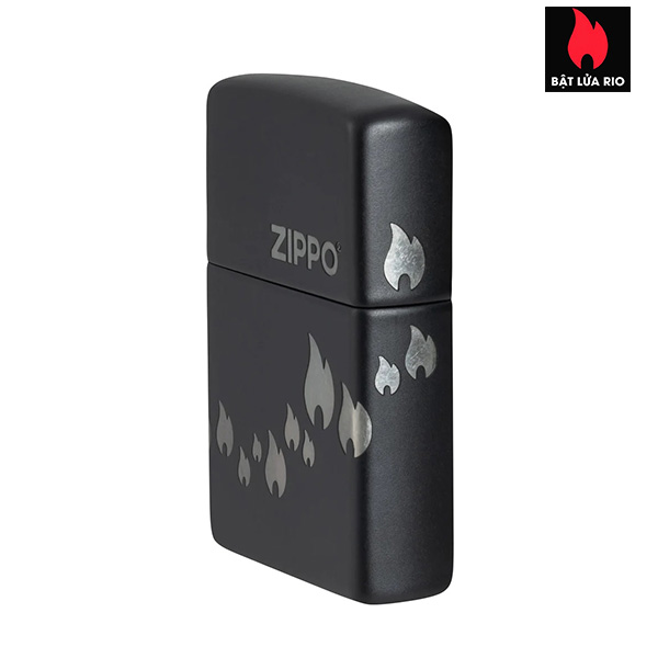 Zippo 48980 - Zippo Zippo Flame Design Black Matte 1