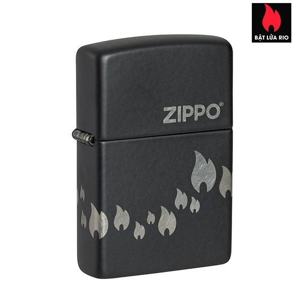 Zippo 48980 - Zippo Zippo Flame Design Black Matte