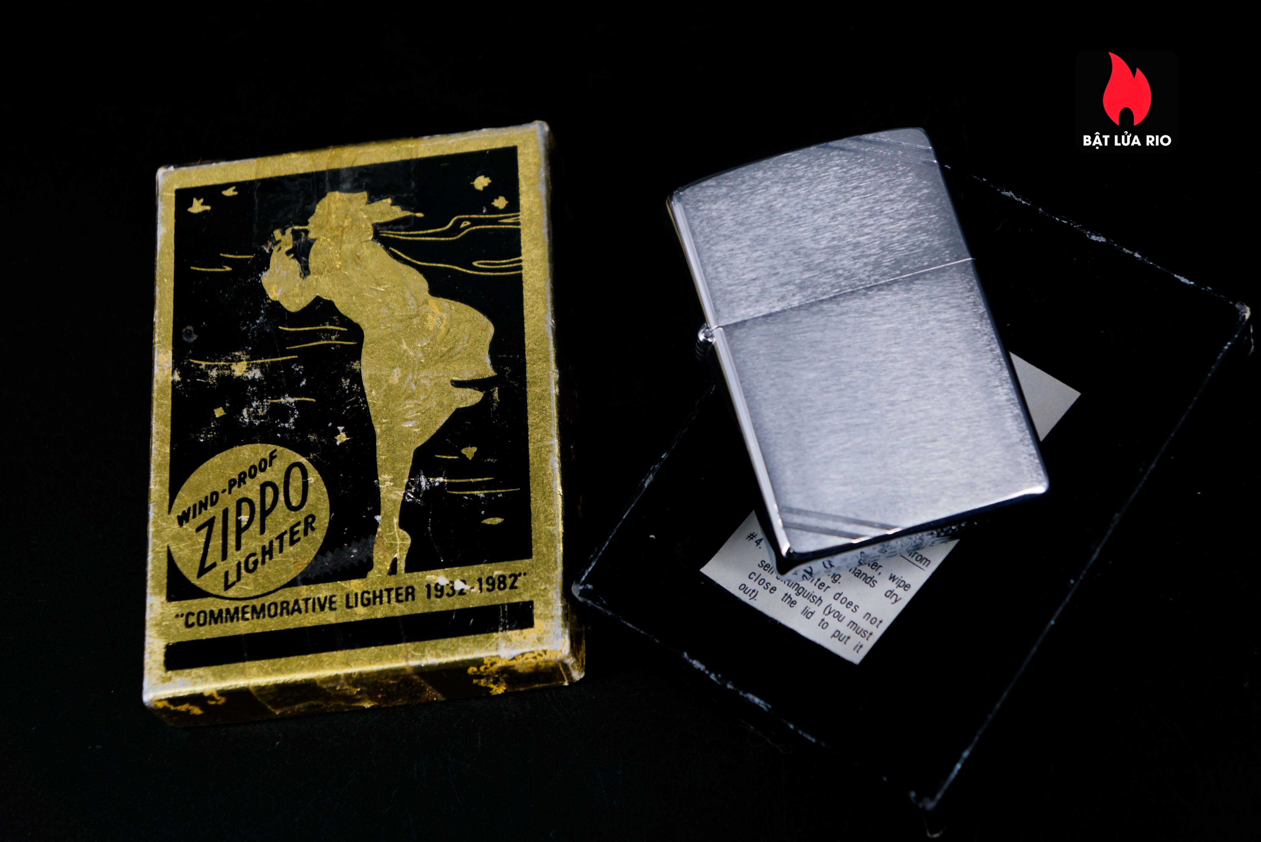 Hiếm – Zippo Chu Niên 1932-1982 – Brushed Chrome – Commemorative 1932-1982 50th Anniversary 19