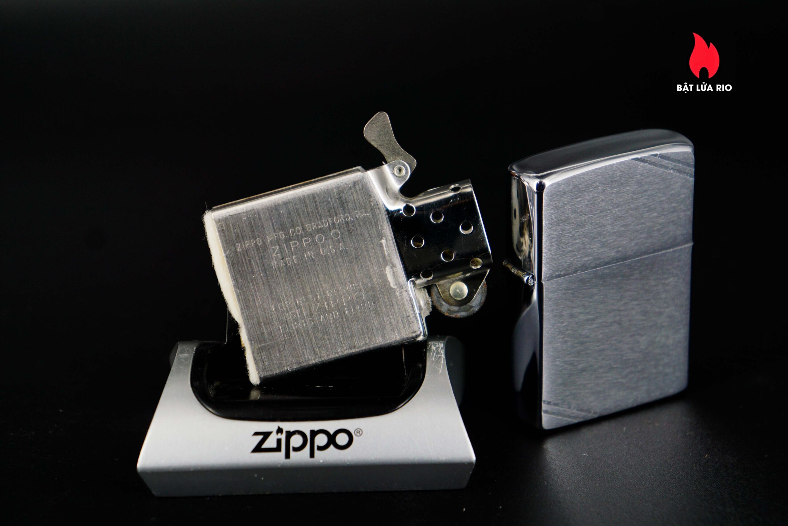 Hiếm – Zippo Chu Niên 1932-1982 – Brushed Chrome – Commemorative