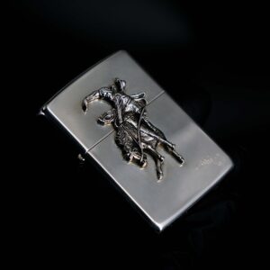 Zippo 1990 – Zippo Bạc Khối – Sterling Silver – Rodeo Marlboro Limited 500/3000 1