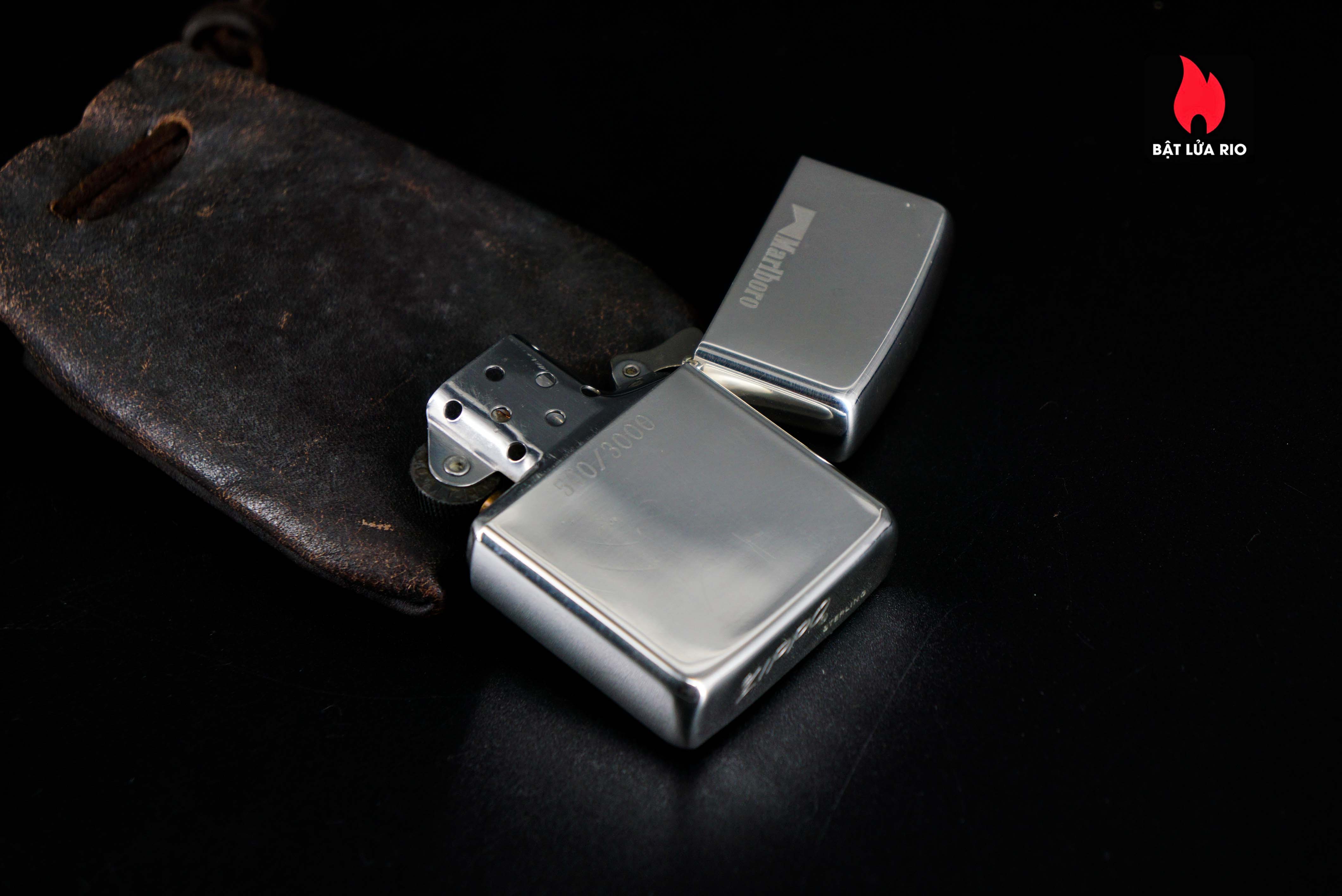 Zippo 1990 – Zippo Bạc Khối – Sterling Silver – Rodeo Marlboro Limited 500/3000 15