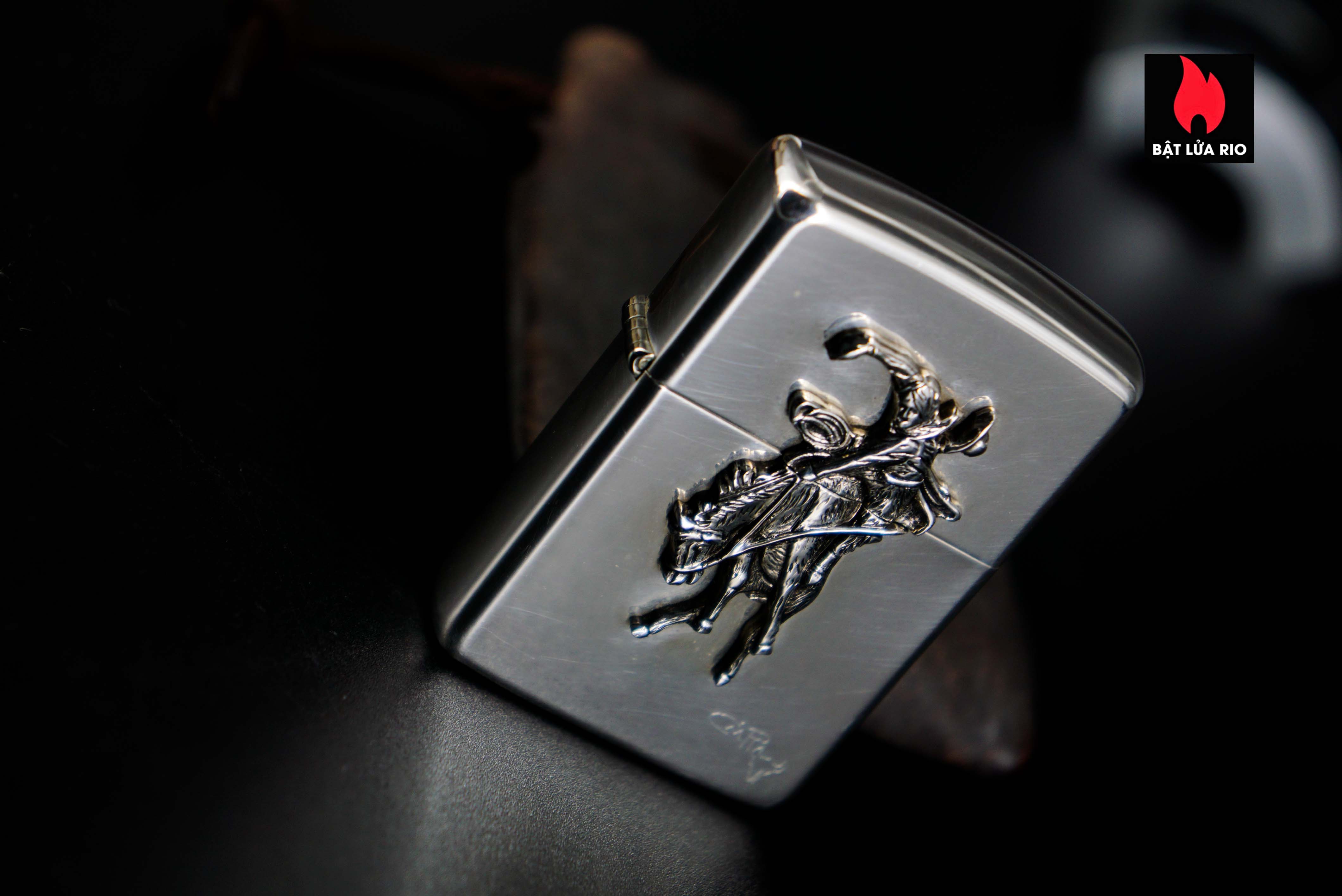 Zippo 1990 – Zippo Bạc Khối – Sterling Silver – Rodeo Marlboro Limited 500/3000 17