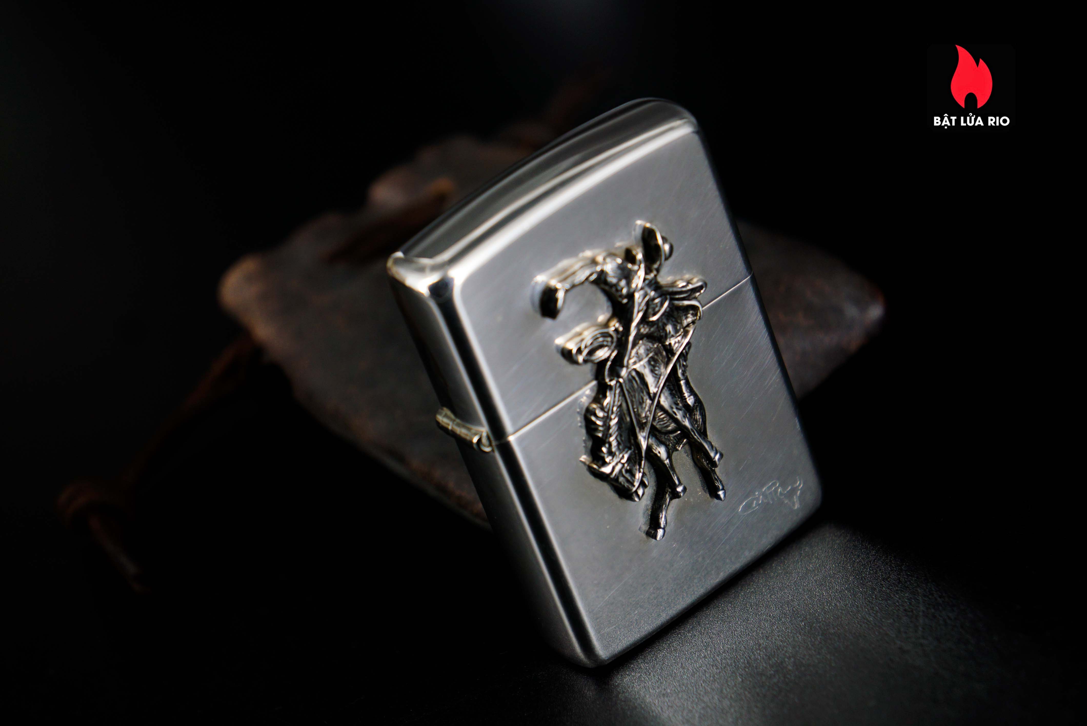 Zippo 1990 – Zippo Bạc Khối – Sterling Silver – Rodeo Marlboro Limited 500/3000 18