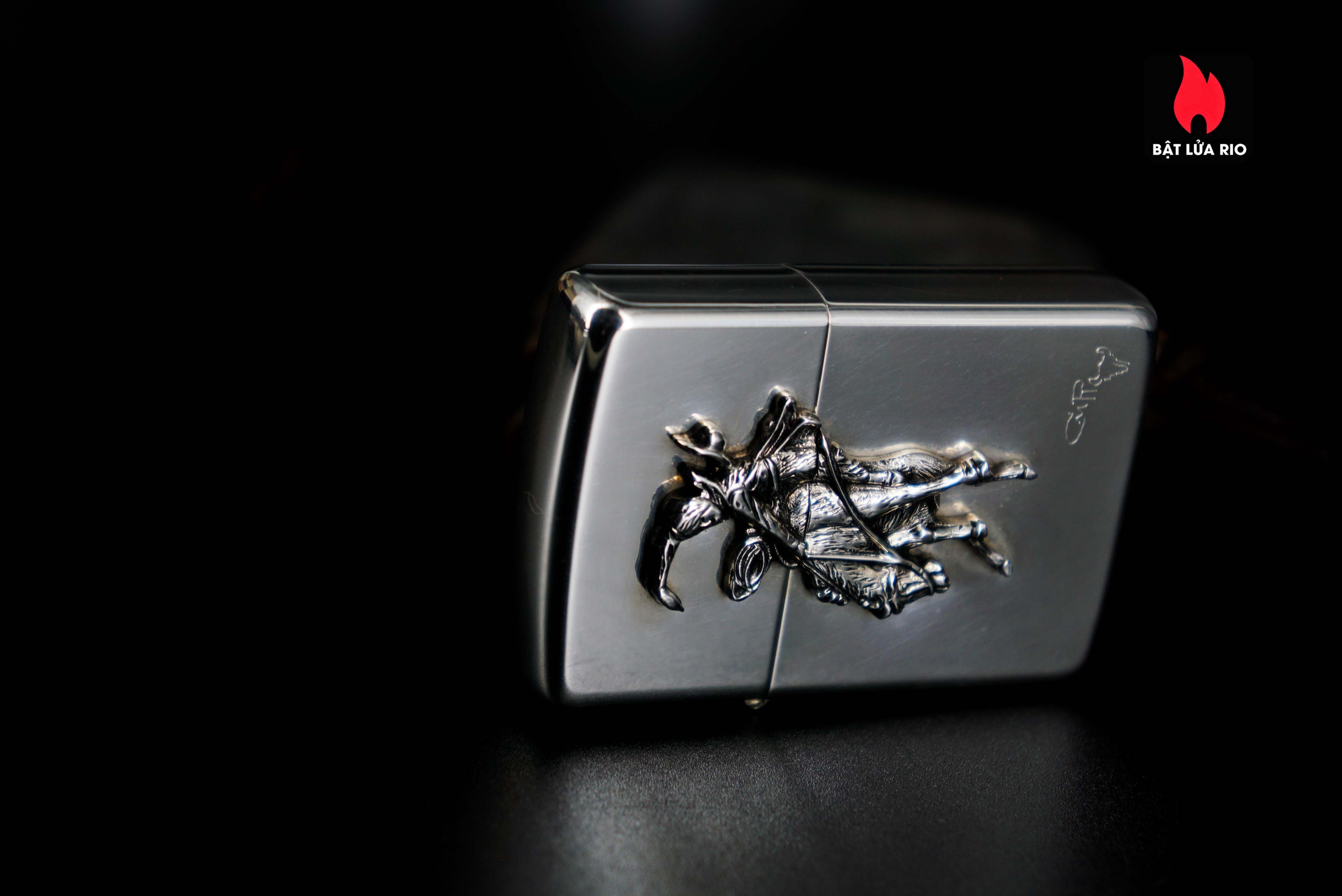 Zippo 1990 – Zippo Bạc Khối – Sterling Silver – Rodeo Marlboro Limited 500/3000 25