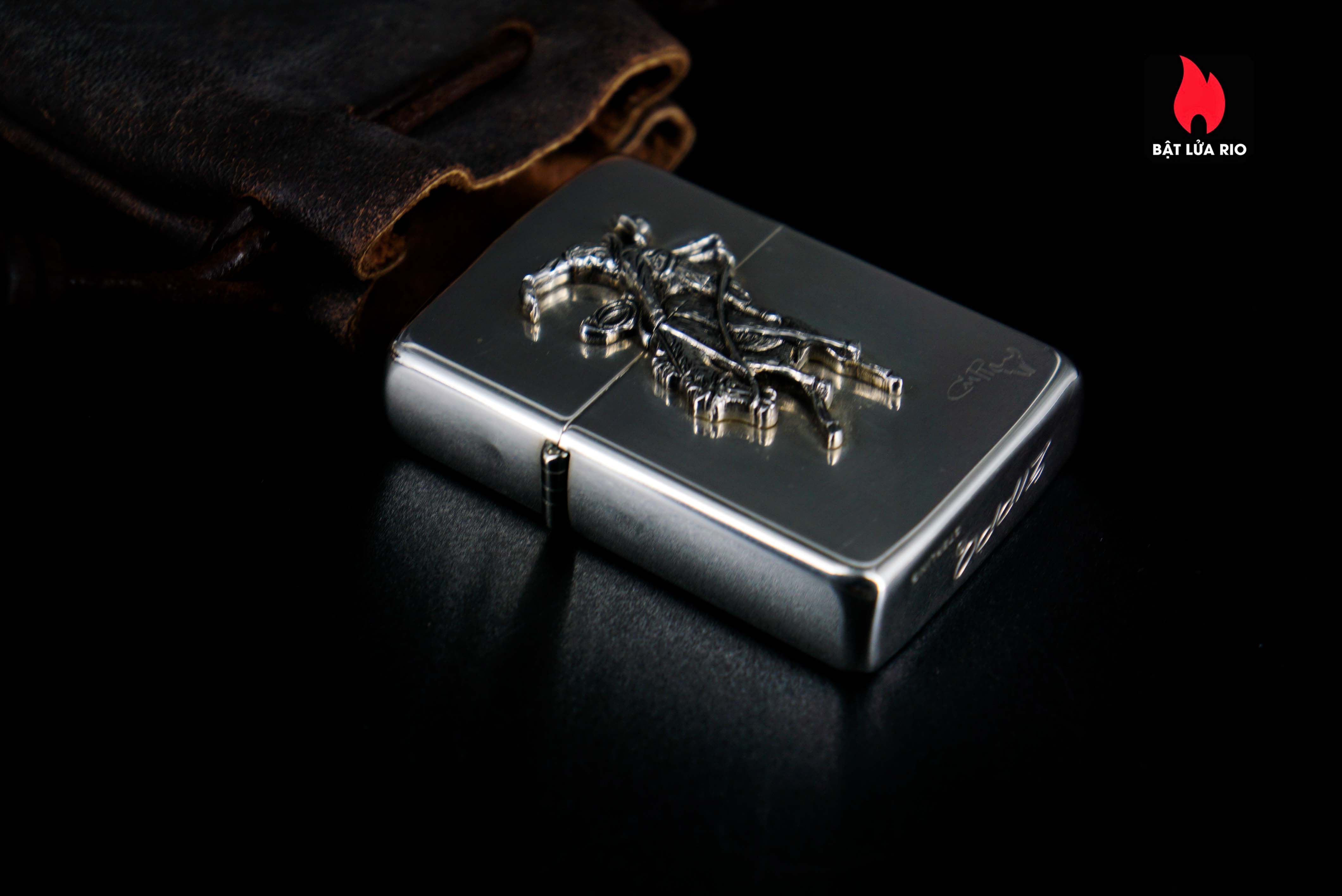 Zippo 1990 – Zippo Bạc Khối – Sterling Silver – Rodeo Marlboro Limited 500/3000 28