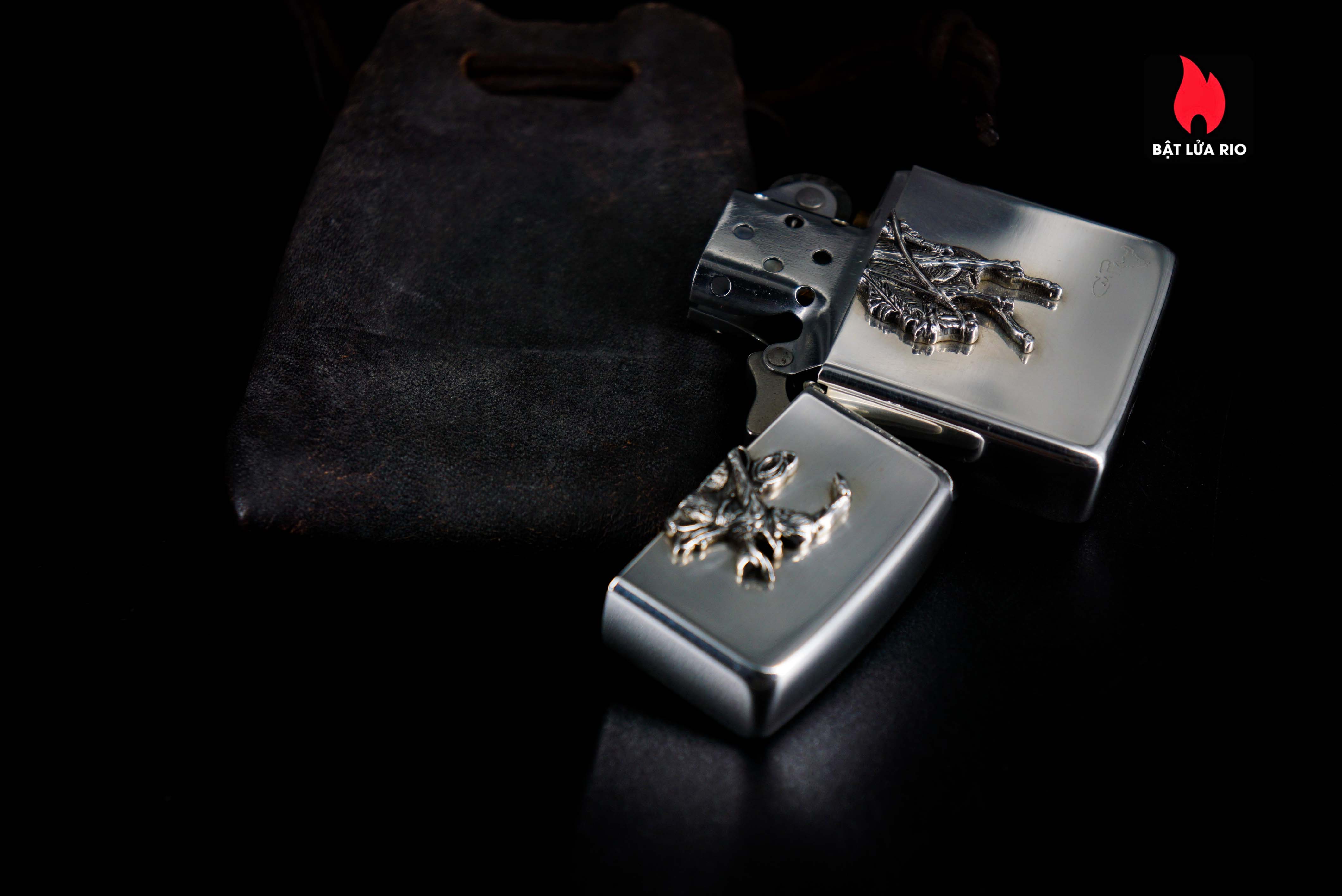 Zippo 1990 – Zippo Bạc Khối – Sterling Silver – Rodeo Marlboro Limited 500/3000 30