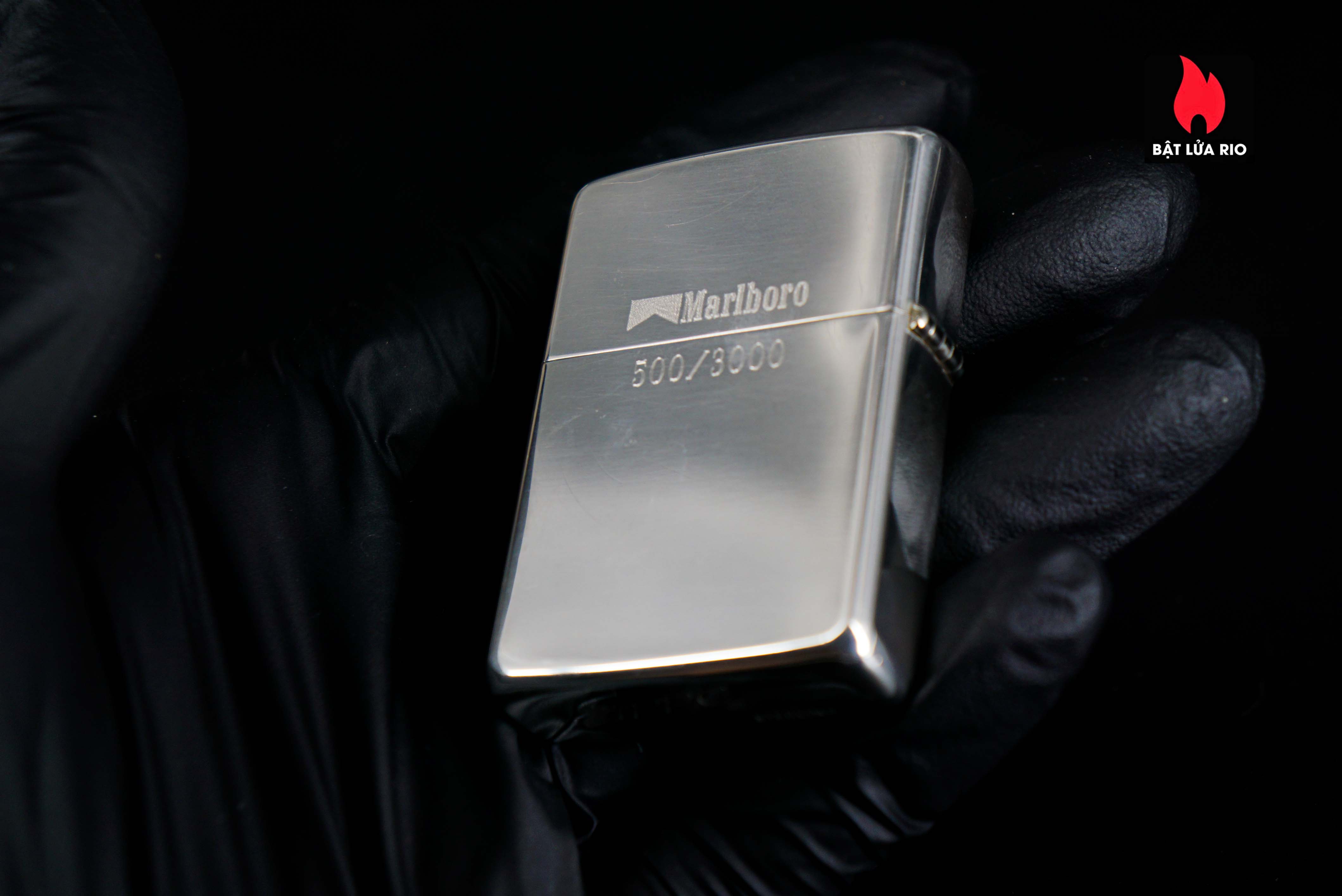 Zippo 1990 – Zippo Bạc Khối – Sterling Silver – Rodeo Marlboro Limited 500/3000 5