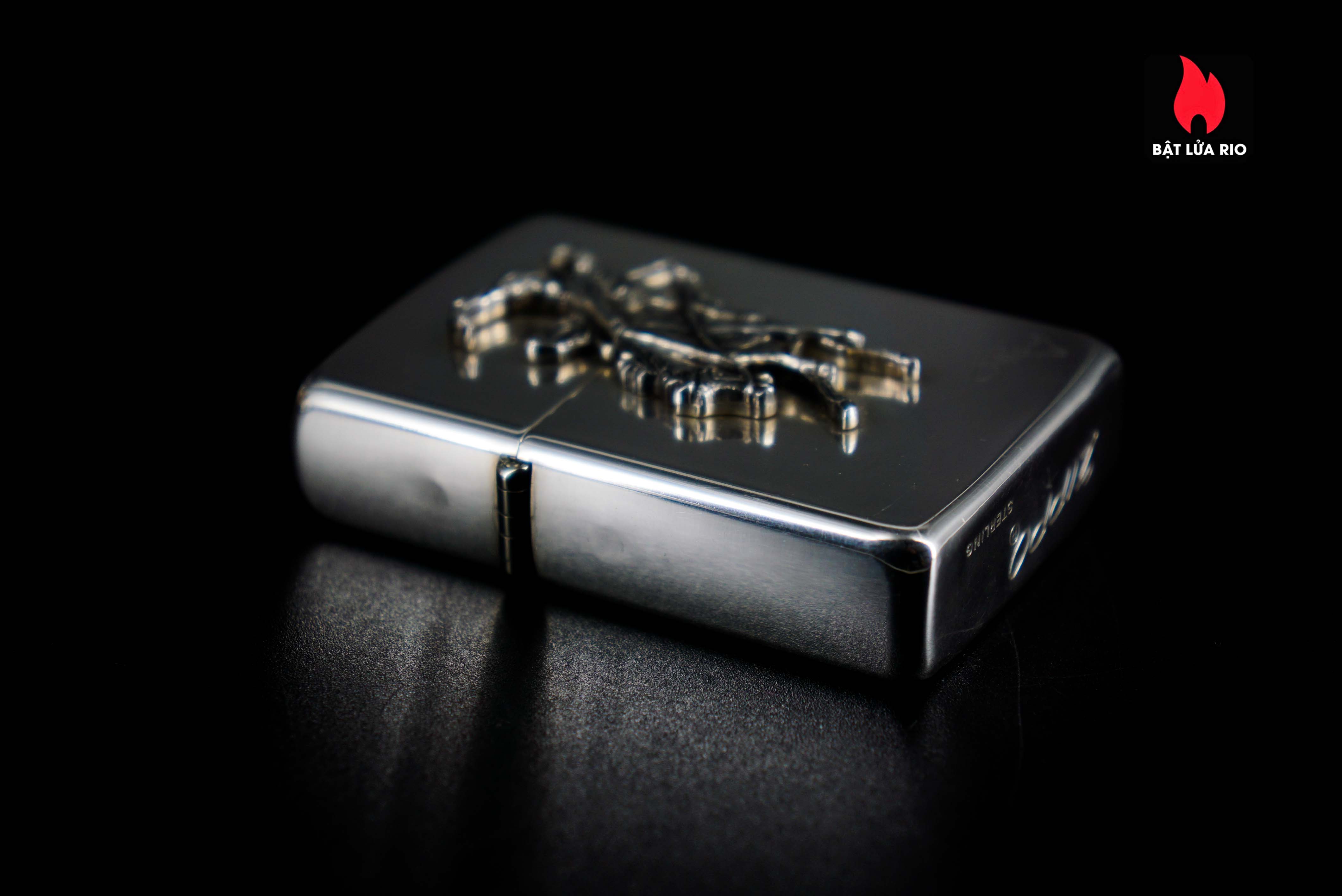 Zippo 1990 – Zippo Bạc Khối – Sterling Silver – Rodeo Marlboro Limited 500/3000 8