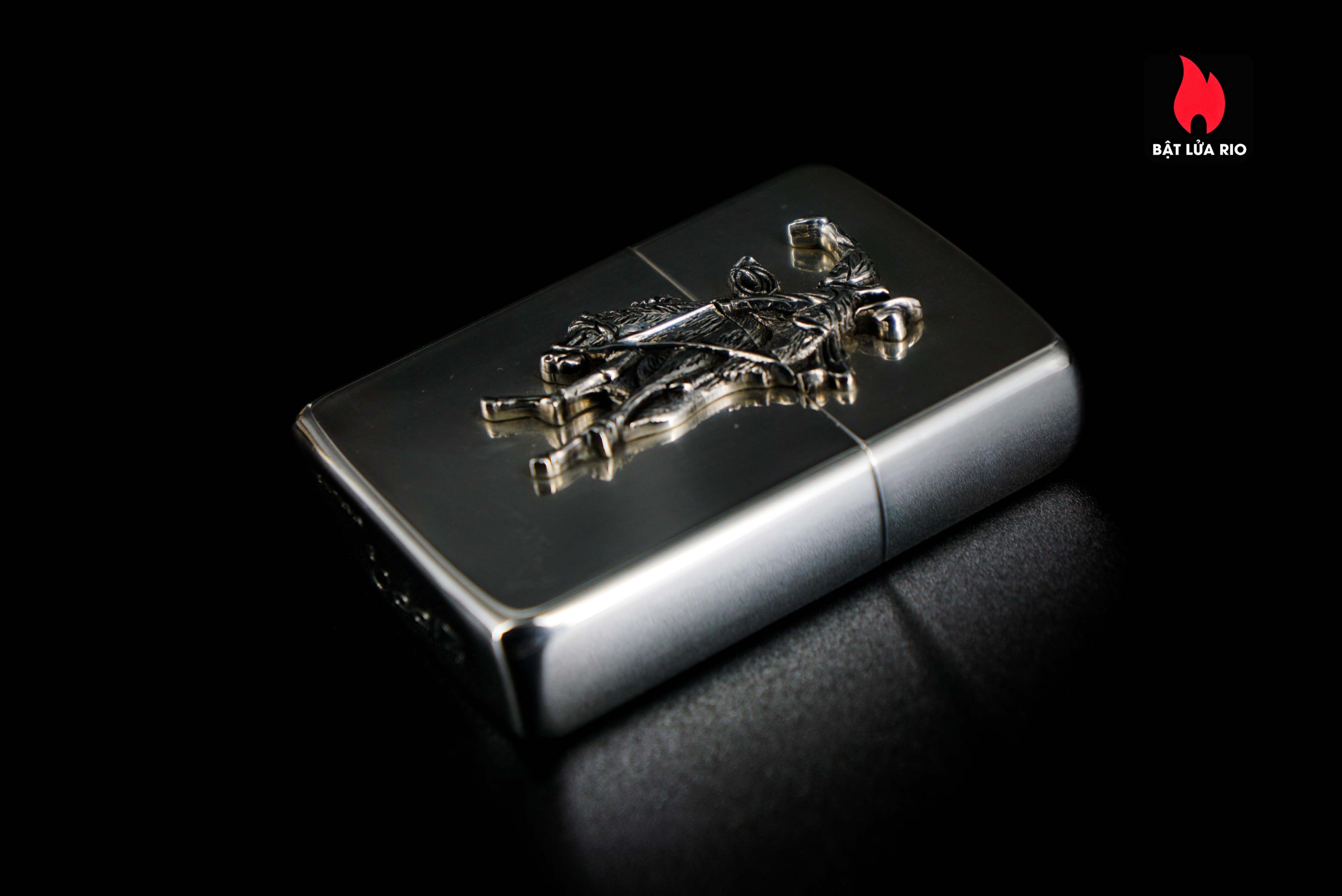 Zippo 1990 – Zippo Bạc Khối – Sterling Silver – Rodeo Marlboro Limited 500/3000 9