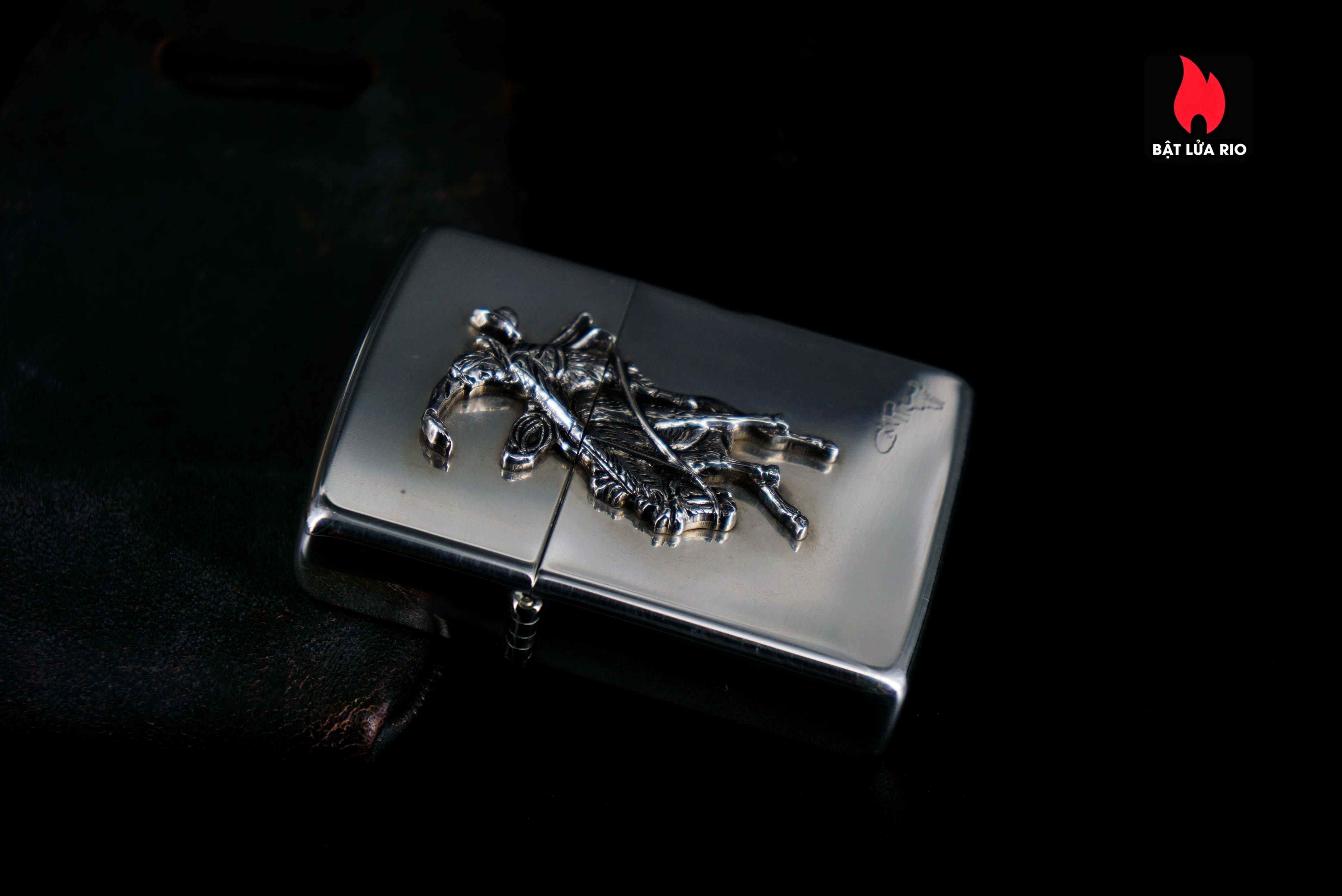 Zippo 1990 – Zippo Bạc Khối – Sterling Silver – Rodeo Marlboro Limited 500/3000 31
