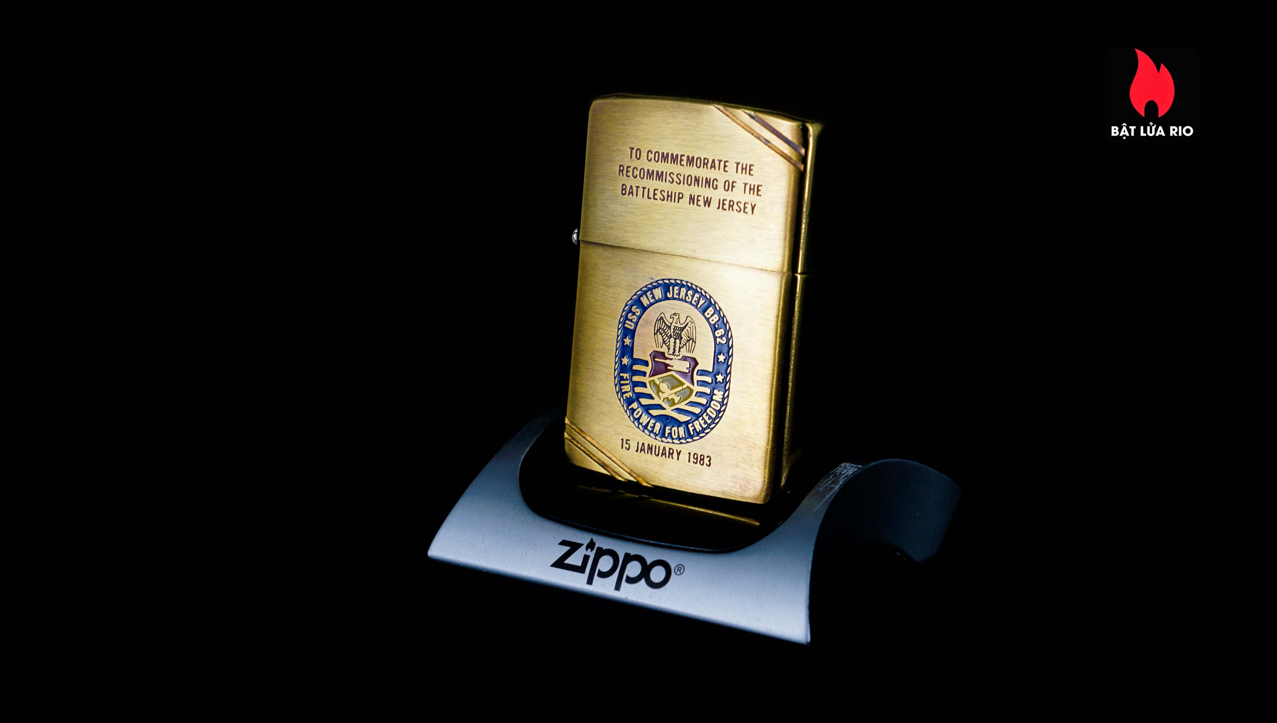 Zippo Chu Niên 1932-1982 – Đồng Nguyên Khối – USS New Jersey BB-62 – Big J 41 Zippo Chu Niên 1932-1982 – Đồng Nguyên Khối – USS New Jersey BB-62 – Big J 13