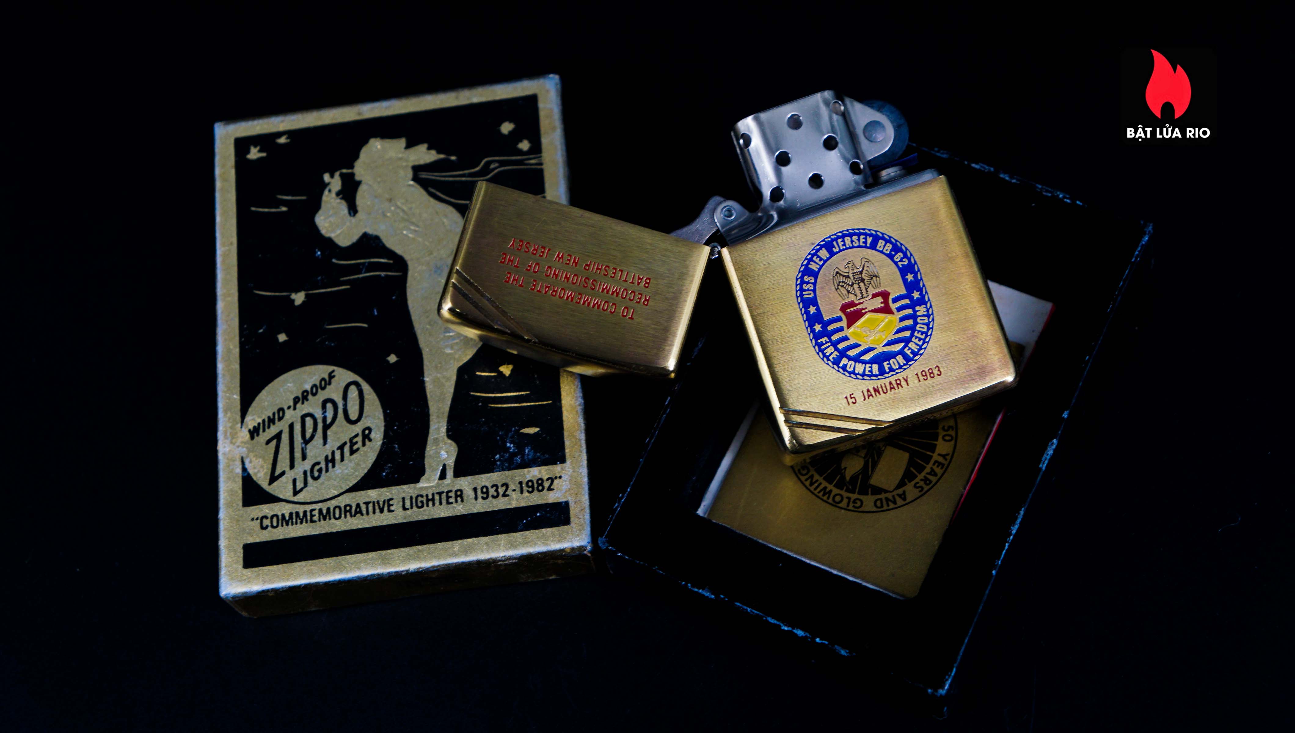 Zippo Chu Niên 1932-1982 – Đồng Nguyên Khối – USS New Jersey BB-62 – Big J 38 Zippo Chu Niên 1932-1982 – Đồng Nguyên Khối – USS New Jersey BB-62 – Big J 15
