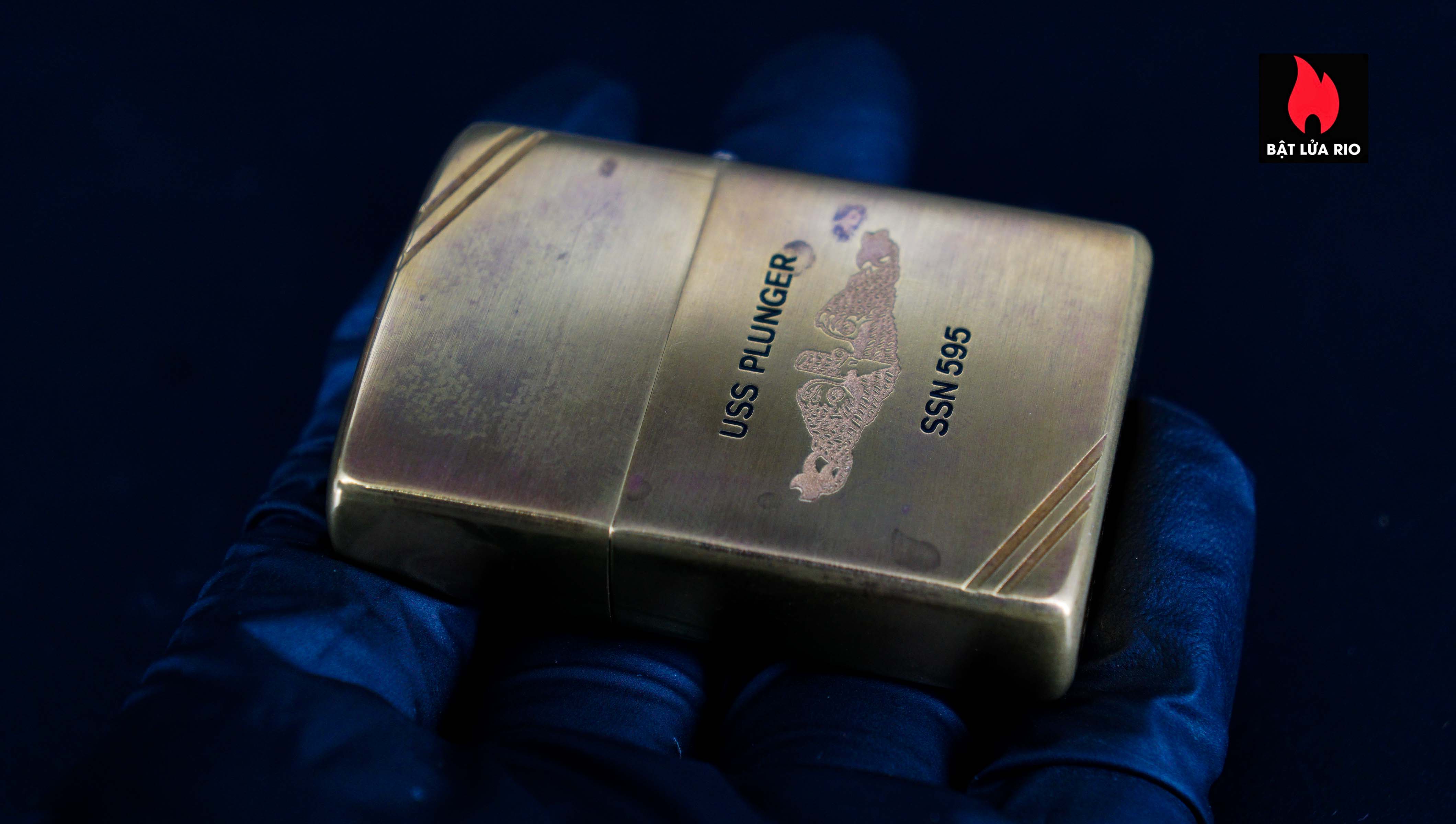 Zippo Chu Niên 1932-1982 – Đồng Nguyên Khối – USS Plunger SSN 595 13