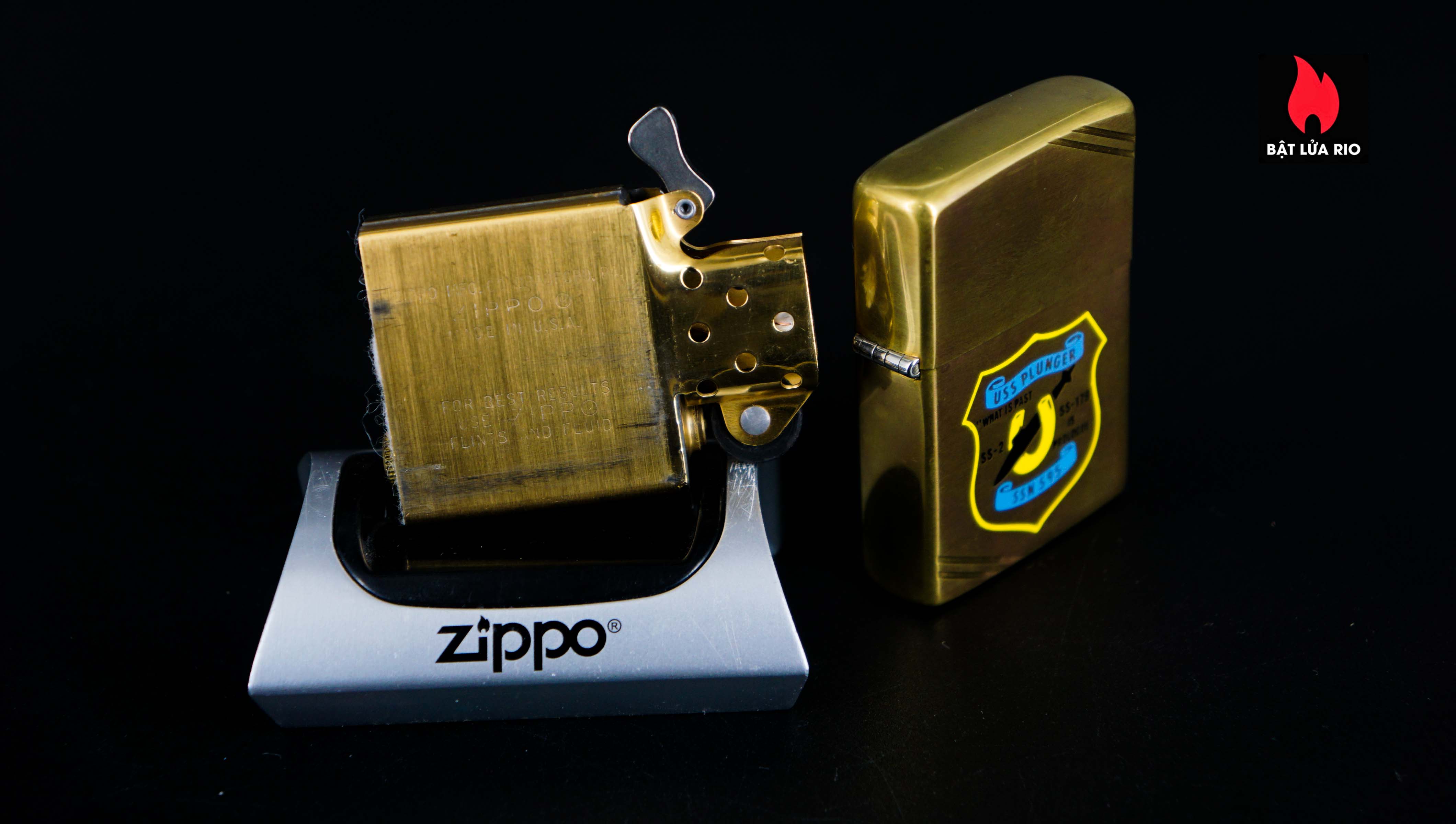 Zippo Chu Niên 1932-1982 – Đồng Nguyên Khối – USS Plunger SSN 595 14