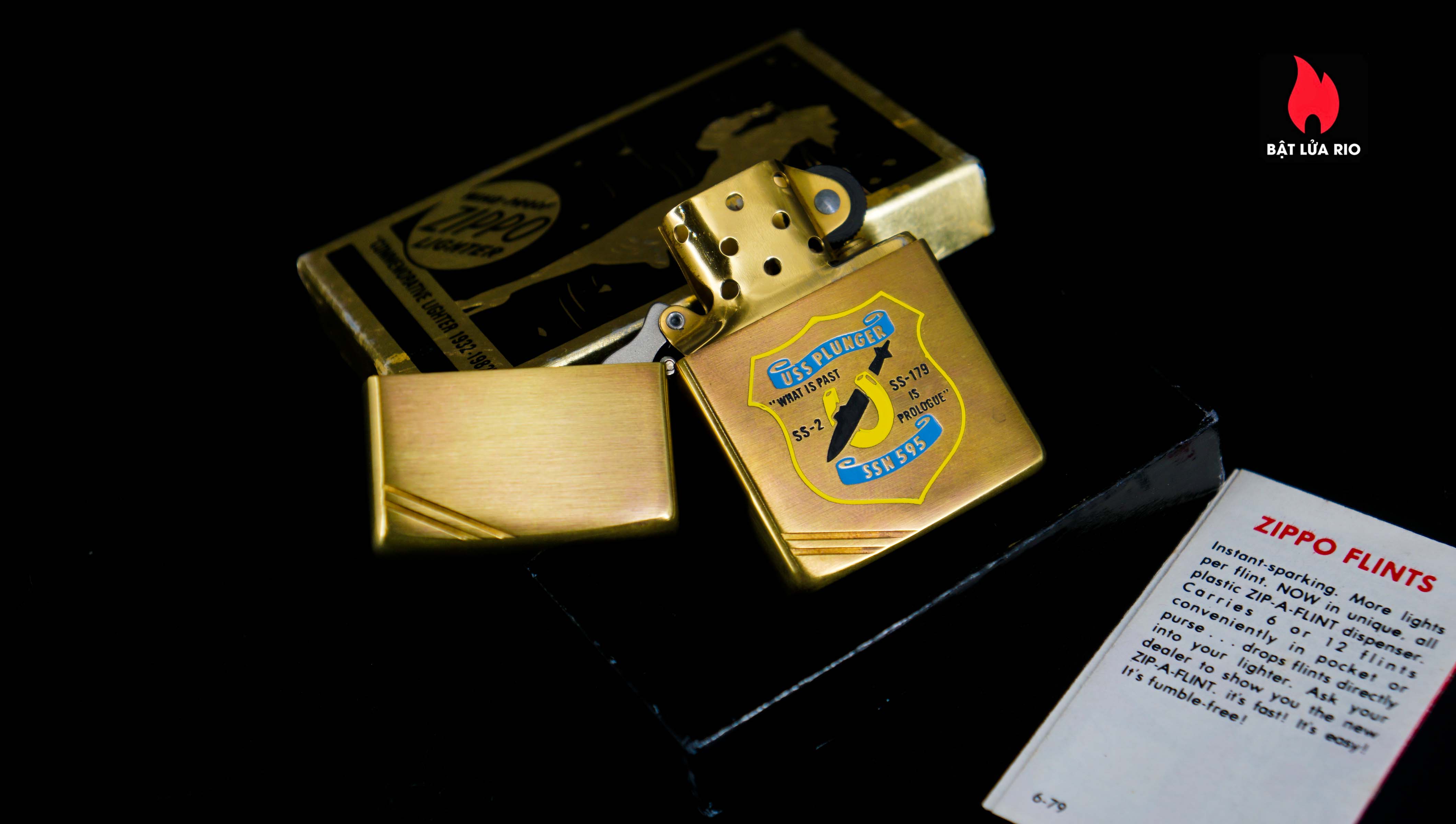 Zippo Chu Niên 1932-1982 – Đồng Nguyên Khối – USS Plunger SSN 595 24
