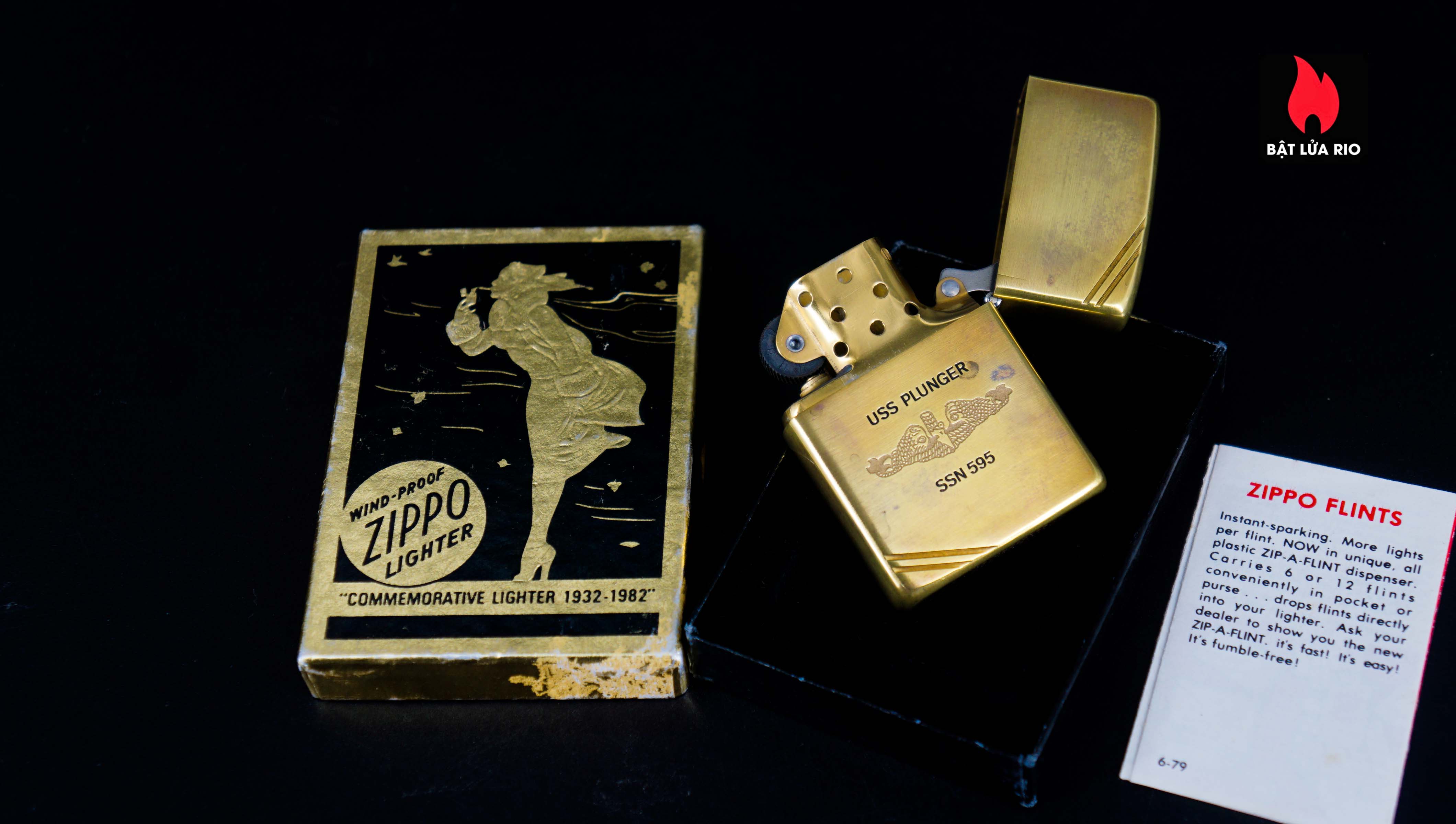 Zippo Chu Niên 1932-1982 – Đồng Nguyên Khối – USS Plunger SSN 595 25