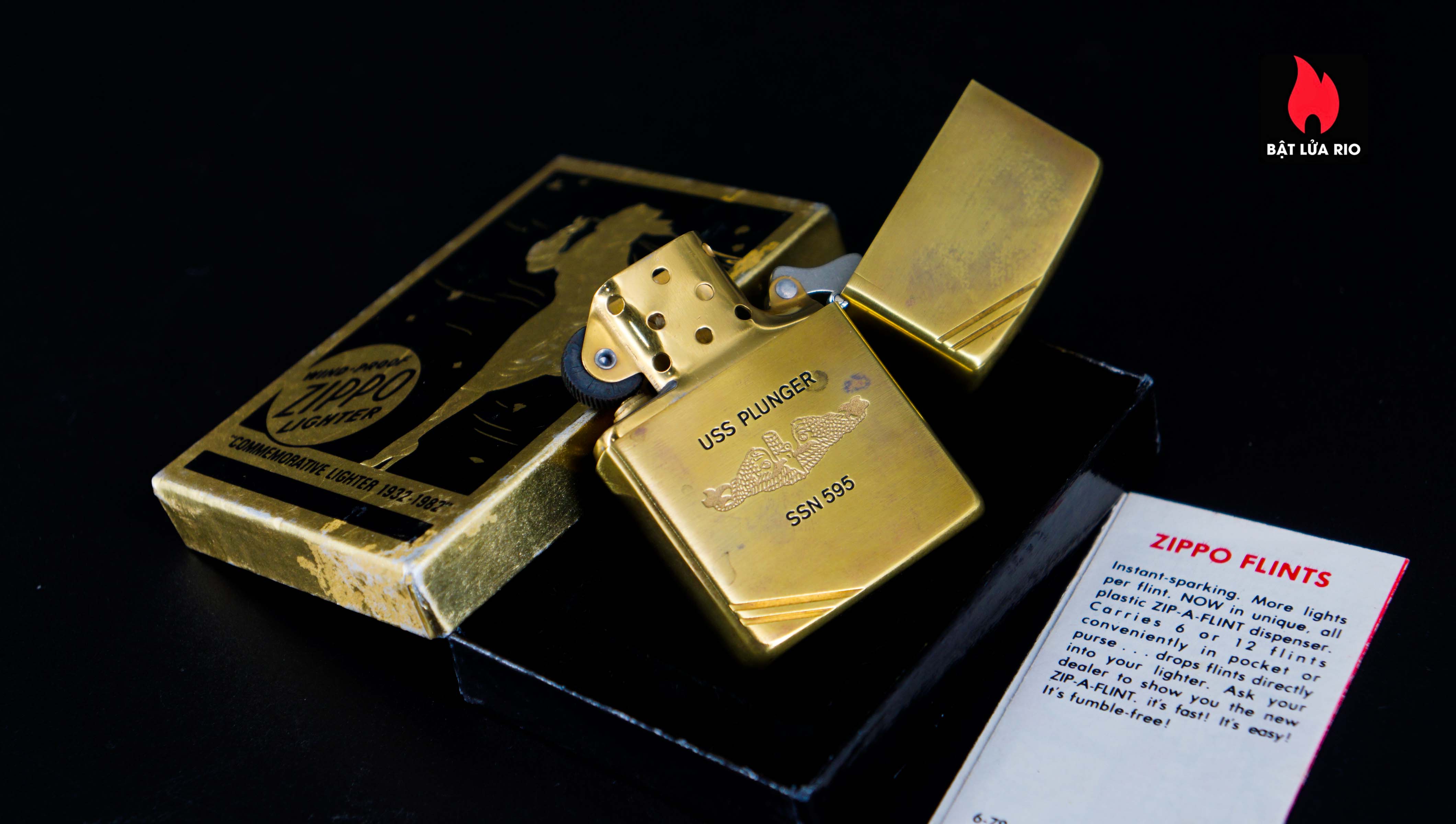 Zippo Chu Niên 1932-1982 – Đồng Nguyên Khối – USS Plunger SSN 595 26