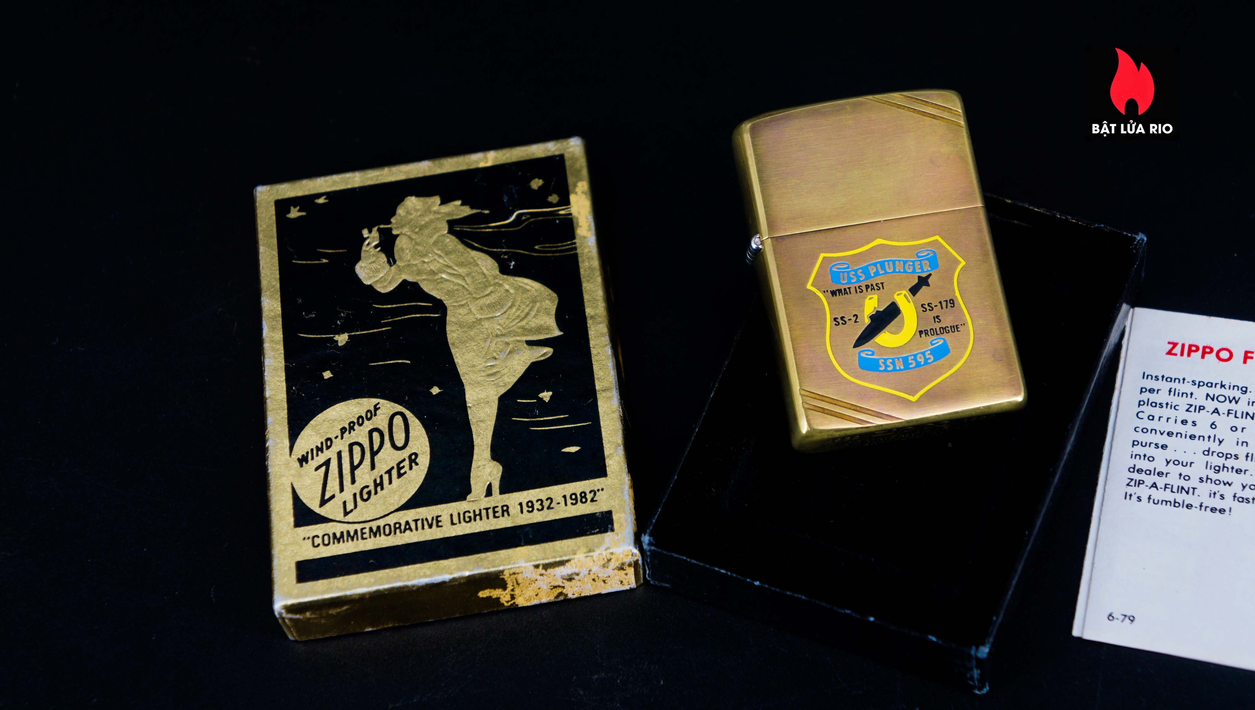 Zippo Chu Niên 1932-1982 – Đồng Nguyên Khối – USS Plunger SSN 595 28