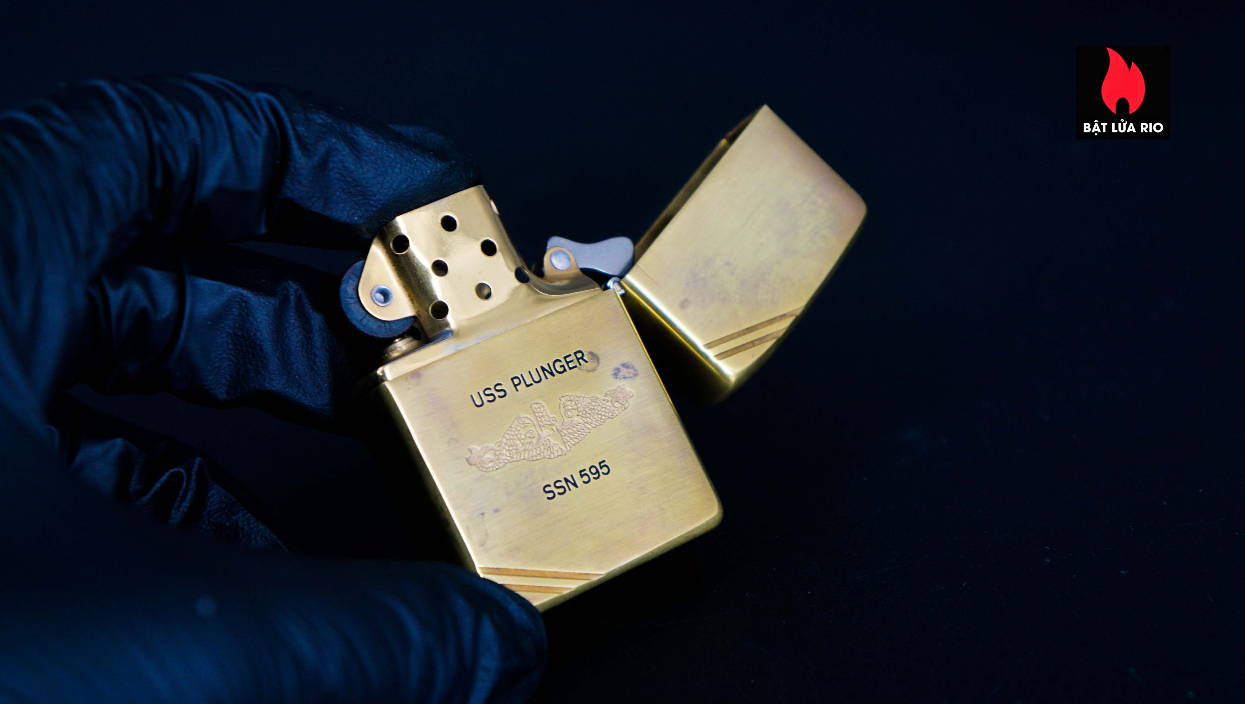 Zippo Chu Niên 1932-1982 – Đồng Nguyên Khối – USS Plunger SSN 595 5