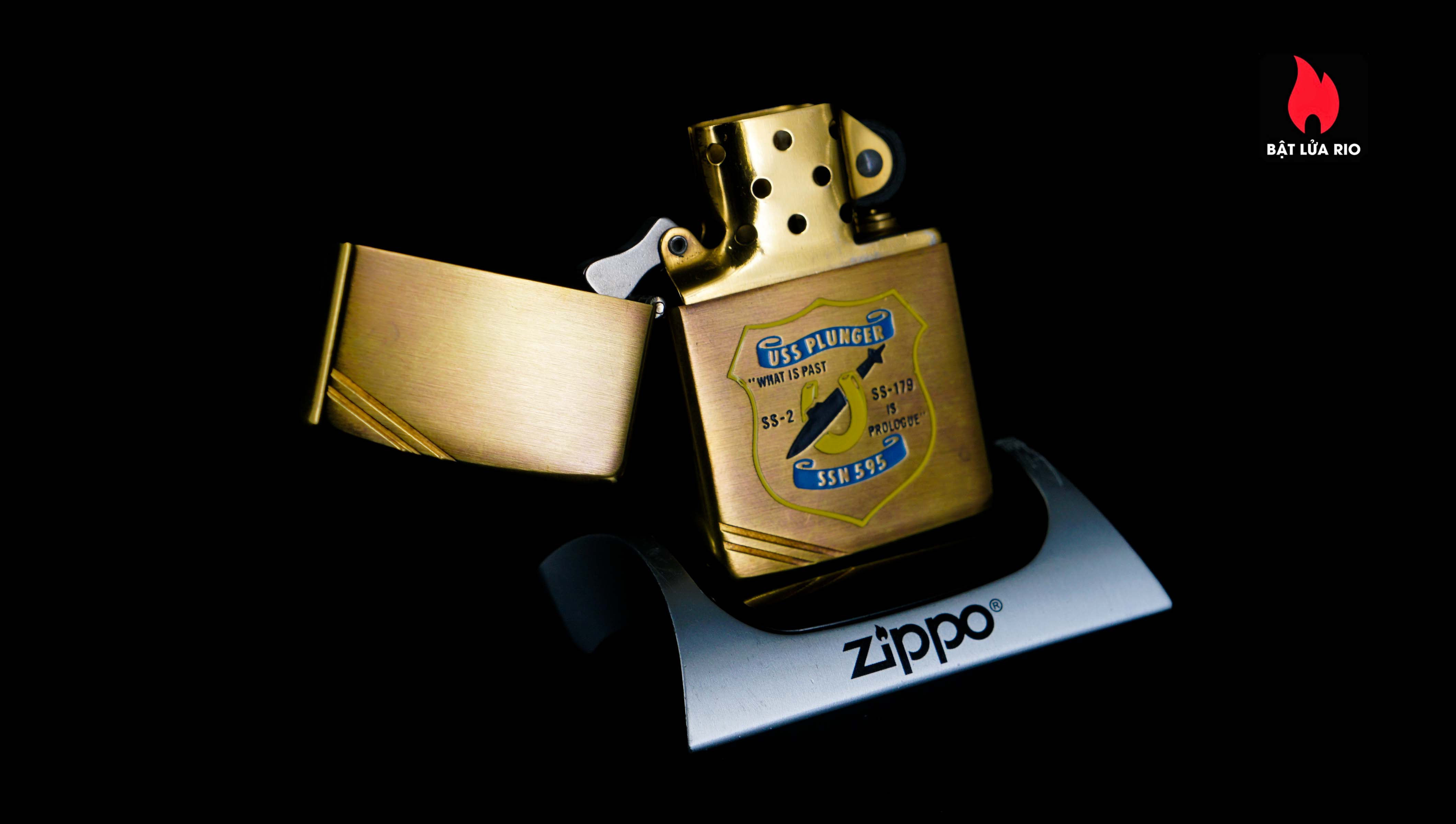Zippo Chu Niên 1932-1982 – Đồng Nguyên Khối – USS Plunger SSN 595 8