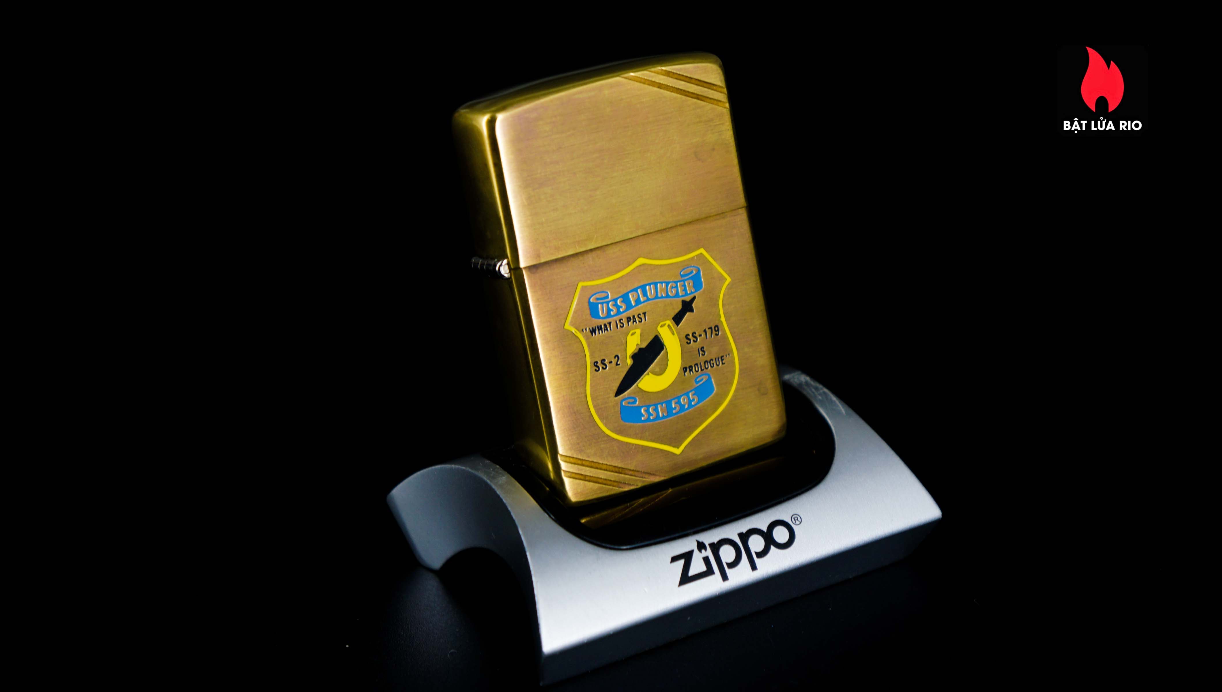 Zippo Chu Niên 1932-1982 – Đồng Nguyên Khối – USS Plunger SSN 595