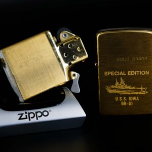 Zippo Chu Niên 1932-1984 – Đồng Nguyên Khối – Solid Brass – USS IOWA BB-61 1