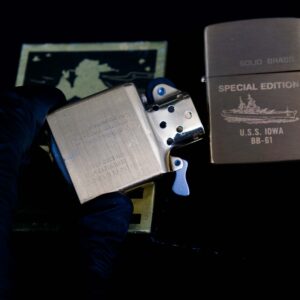 Zippo Chu Niên 1932-1984 – Đồng Nguyên Khối – Solid Brass – USS IOWA BB-61 10