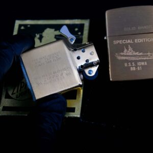 Zippo Chu Niên 1932-1984 – Đồng Nguyên Khối – Solid Brass – USS IOWA BB-61 11