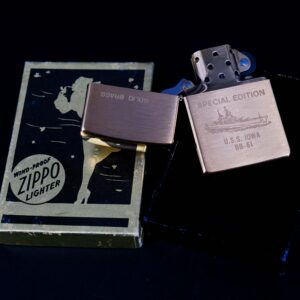 Zippo Chu Niên 1932-1984 – Đồng Nguyên Khối – Solid Brass – USS IOWA BB-61 12